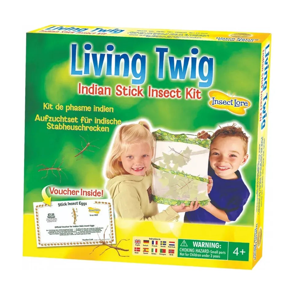 Living Twig Stick Insect Kit - Realistic Pet Bugs for Kids & Nature Lovers - Educational Science Toy for Home & Classroom Learning