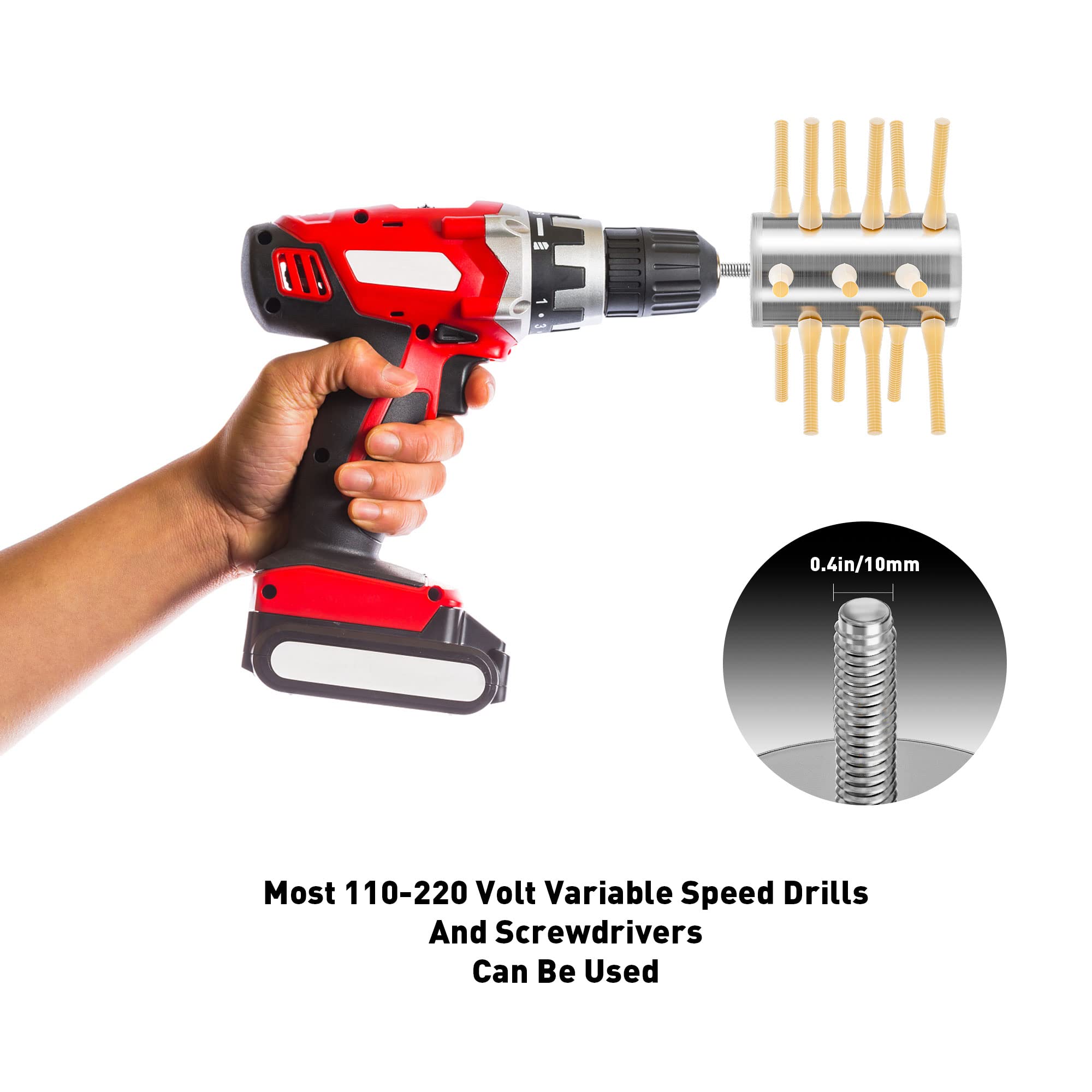 Stainless Steel 18-Finger Chicken Plucker Drill Attachment - Feather Remover Machine for Small Chickens, Quails & Pigeons | Perfect for Home Poultry Processing & Small Farm Use