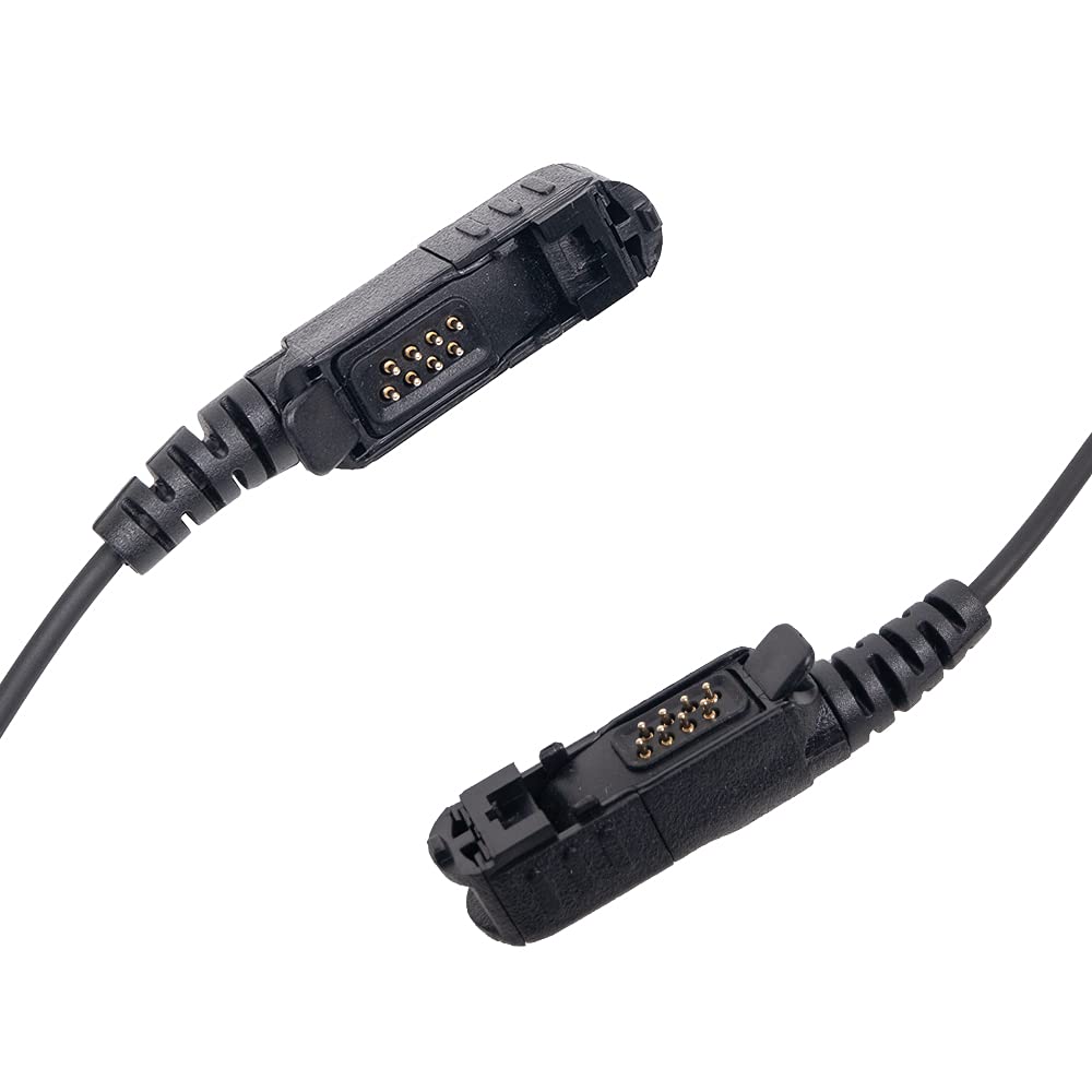 XPR 3500e Earpiece Headset with Mic & PTT for Motorola XPR3500 XPR3000 XPR3300 XPR3300e - G-Shape Two-Way Radio Accessory for Clear Communication in Security, Construction & Event Management