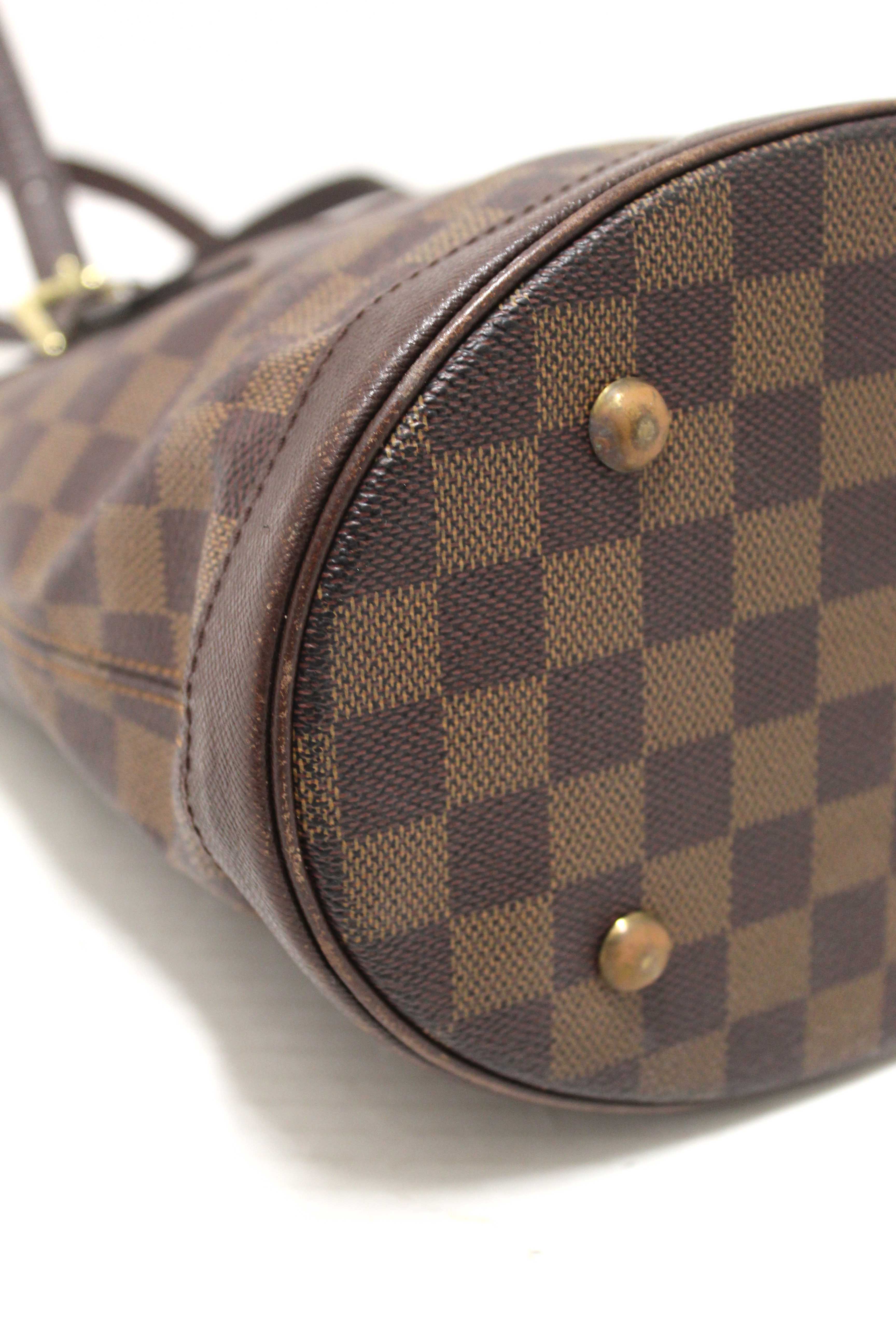 Authentic Louis Vuitton Damier Ebene Bucket PM Bag - Luxury Designer Handbag for Women, Perfect for Work, Travel & Everyday Use