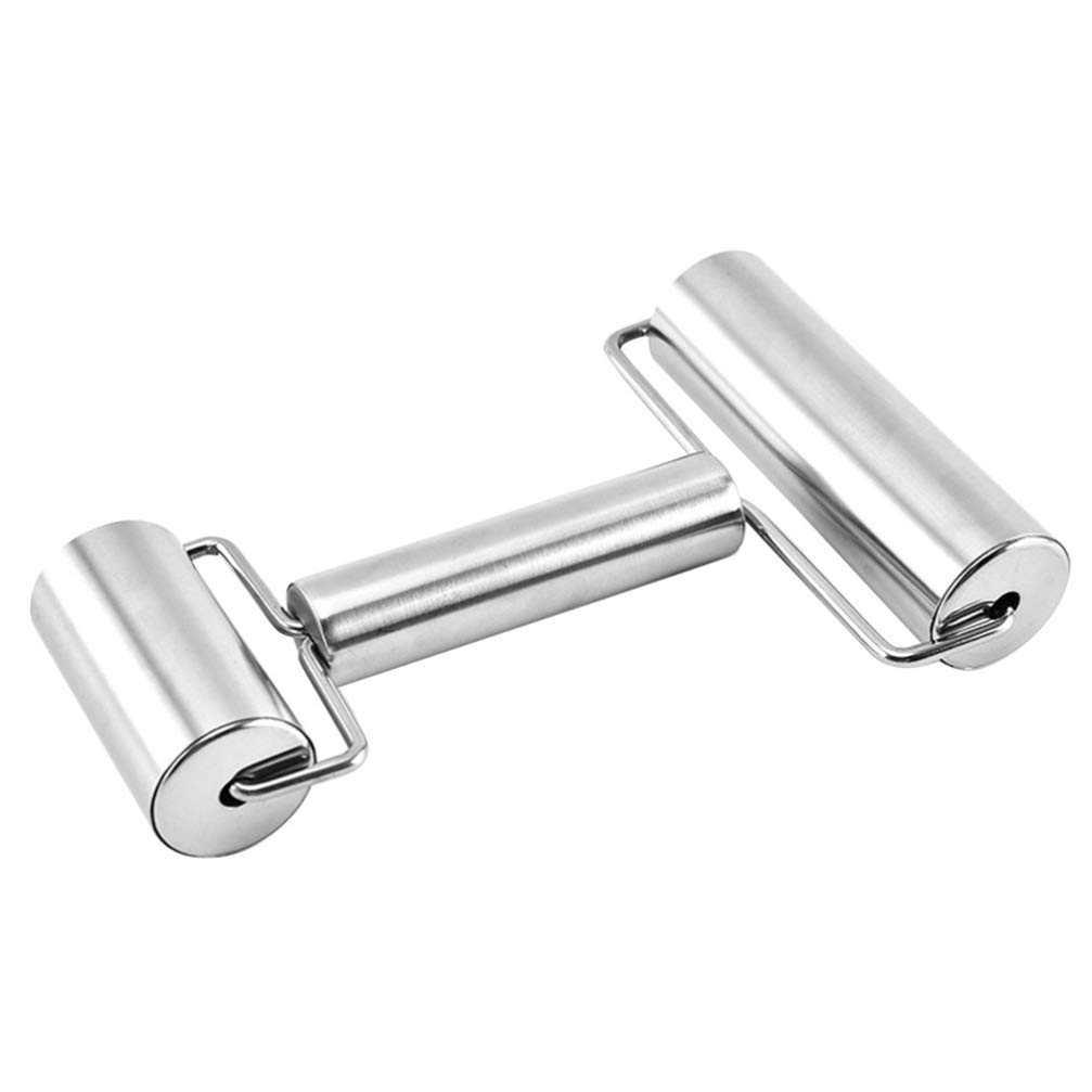 Yarnow Non-Stick Stainless Steel Double Dough Roller - Multi-Functional Baking Tool for Pastry, Fondant & Cookies | Perfect for Home Bakers & Professional Kitchens