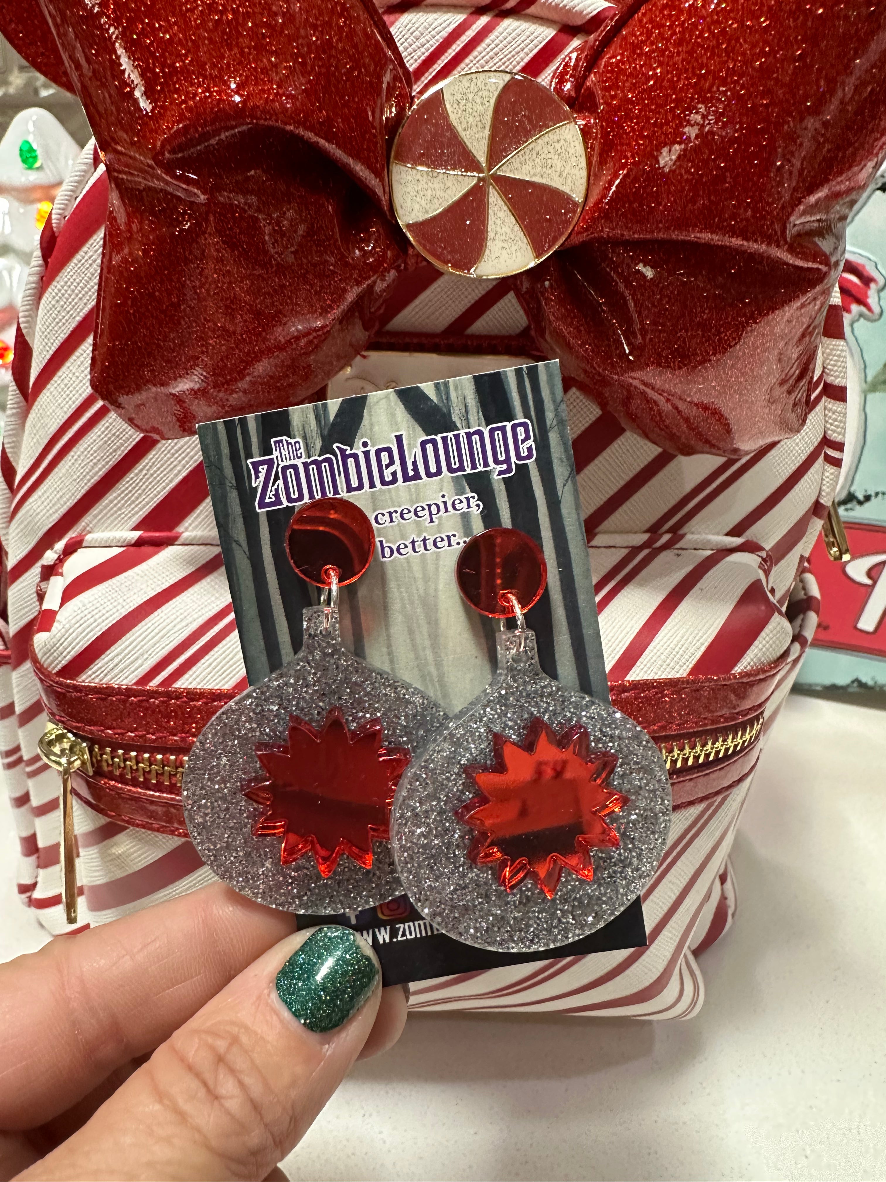 Vintage Christmas Ornament Earrings - Festive Holiday Dangle Earrings for Women, Christmas Party & Gift Giving
