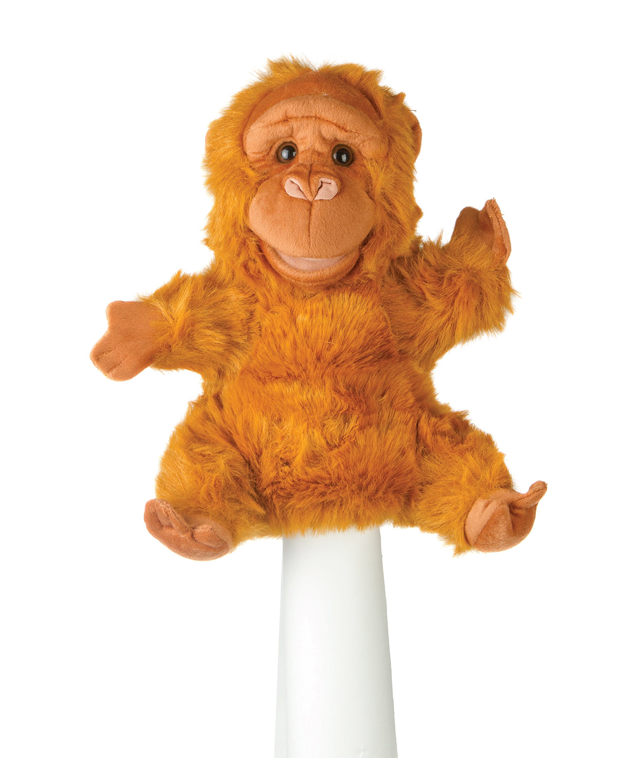 Sunny Toys 12 Inch Realistic Orangutan Hand Puppet - Soft Plush Animal Puppet for Kids Storytelling, Classroom Activities & Educational Play