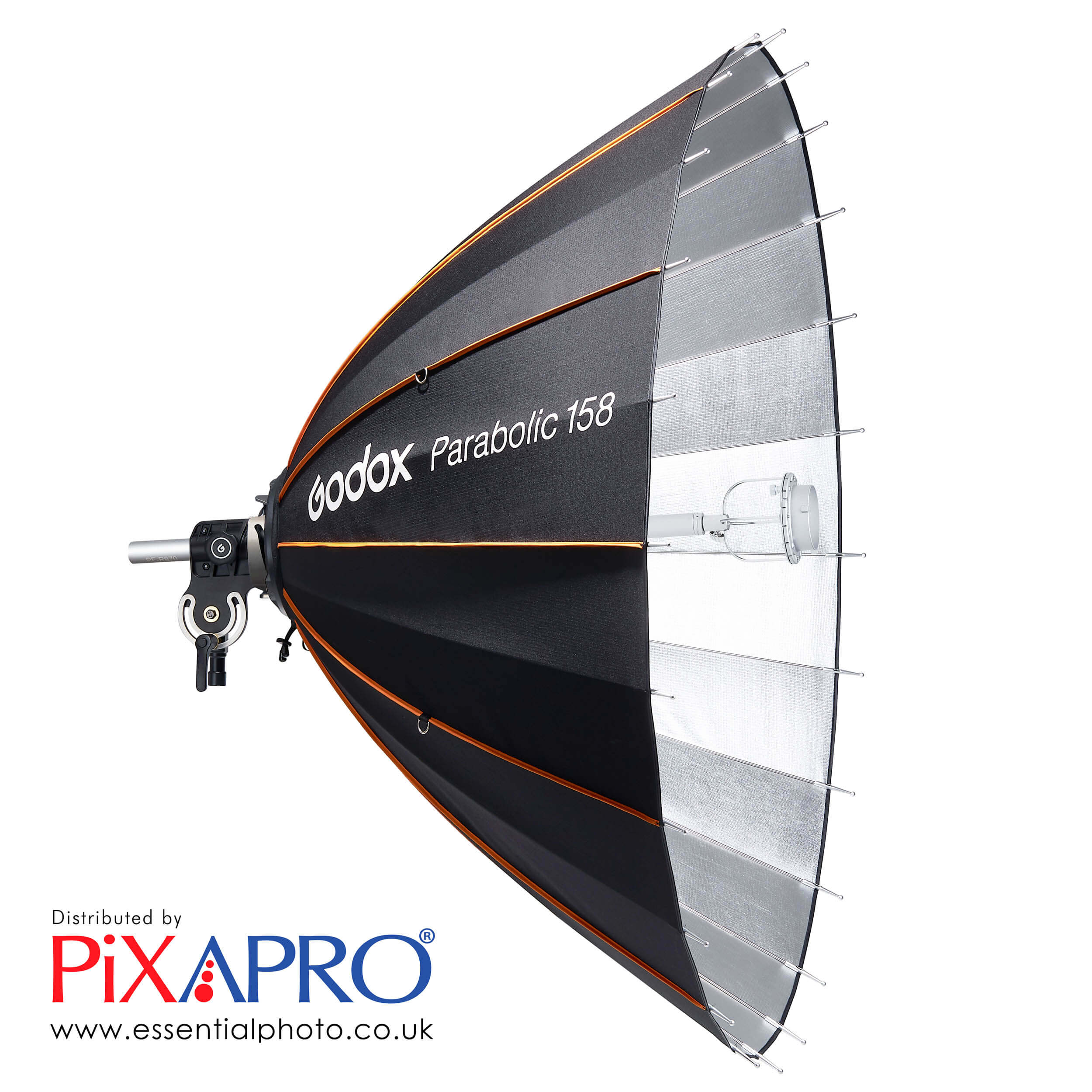 P158 Parabolic Reflector Light Focusing System Complete Kit - Professional Photography & Video Lighting Accessory for Studio, Portrait, and Product Shoots