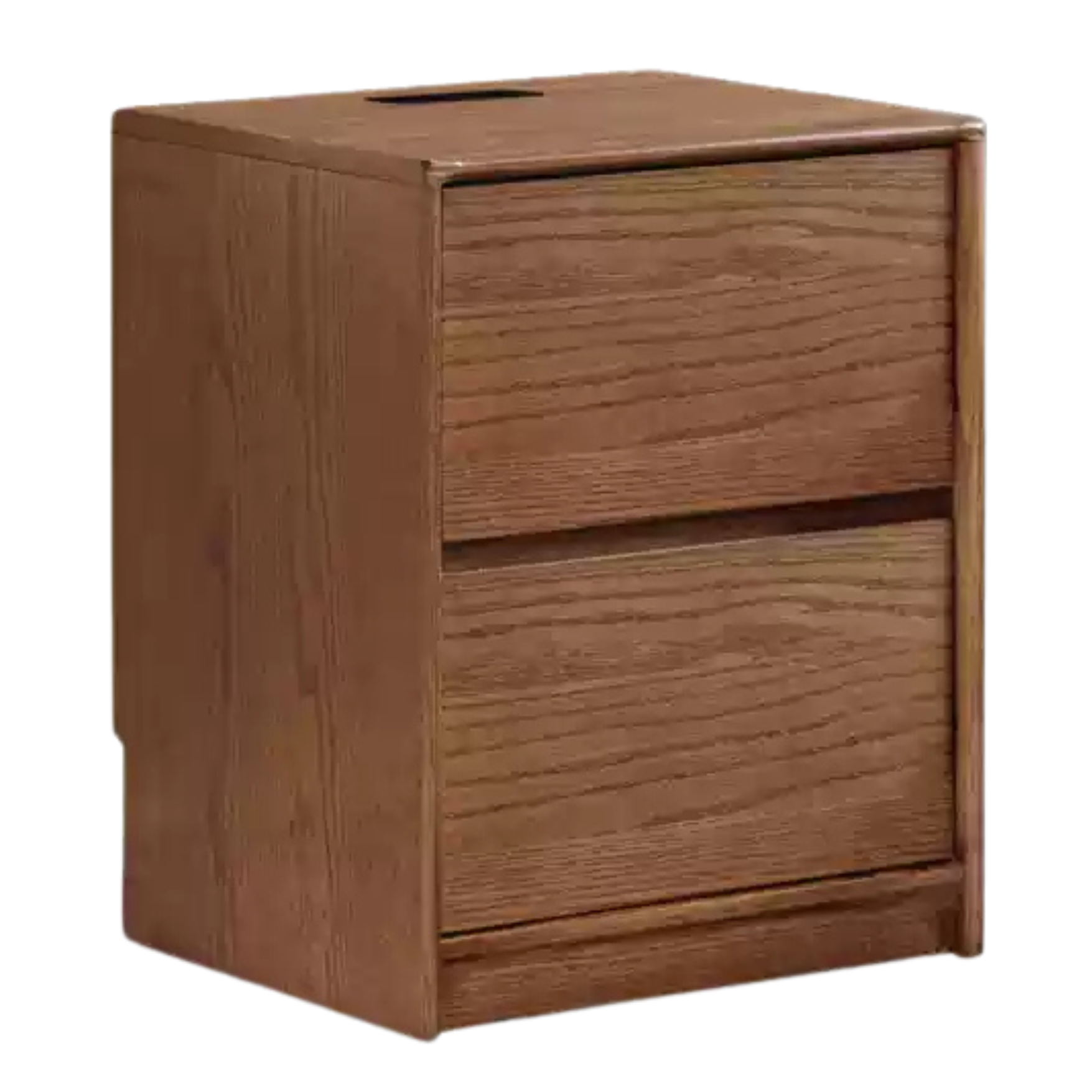 15.8x13.8x19.7 inch / 40x35x50сm / Walnut color / two-drawer bedside table (with socket)