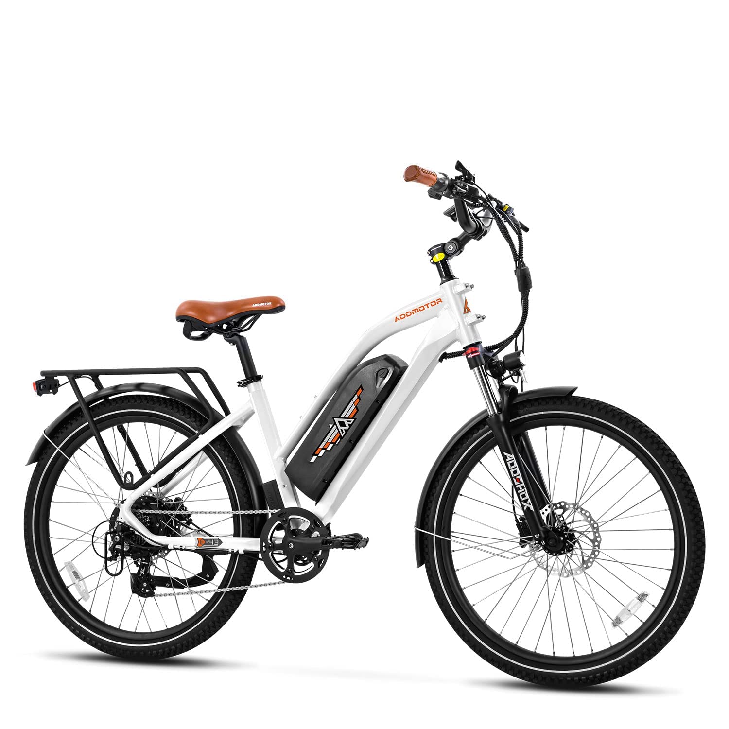 ADDMOTOR CITYPRO E-43 500W Electric Bike for Adults - 720WH 48V 15Ah UL Certified Battery, 95 Mile Range, 26