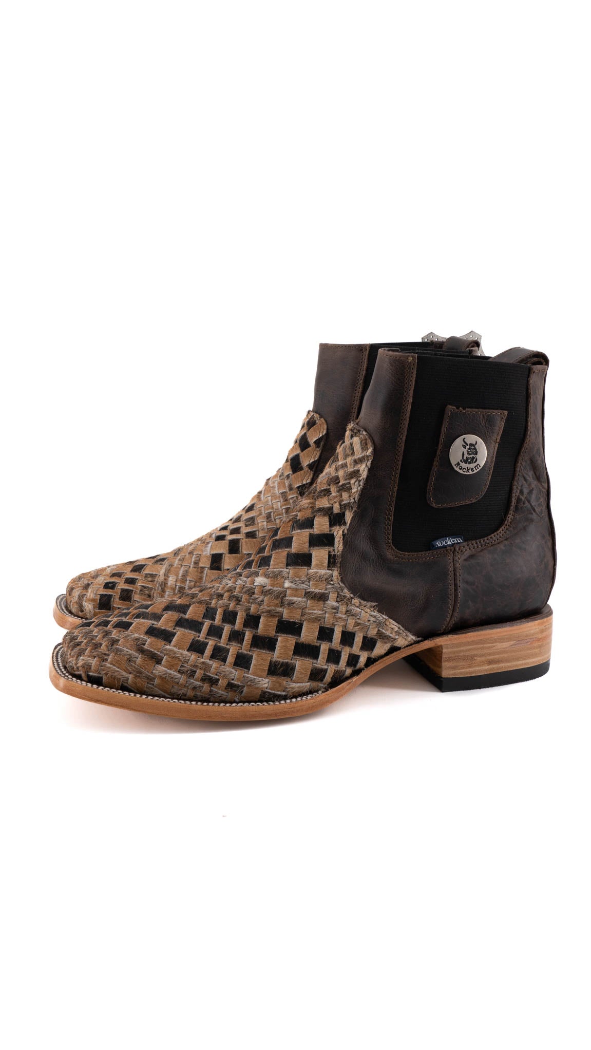 Men's Genuine Cowhide Leather Square Toe Boots Size 12 - Western Style Work Boots for Men - Durable & Comfortable for Outdoor Work, Rodeo, and Casual Wear