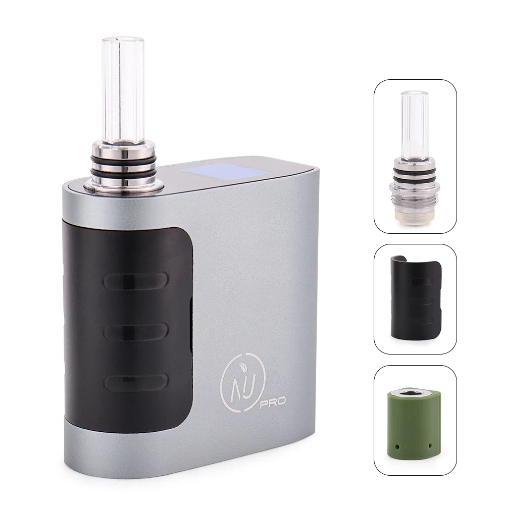 NIU Pro 3-in-1 Dry Herb & Wax Vaporizer with OLED Display - 510 Thread Compatible for Portable Herbal & Concentrate Vaping | Perfect for Home Use, Travel & Outdoor Activities