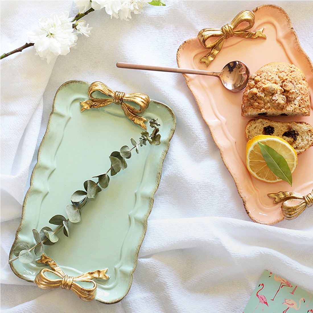 Elegant Purple Resin Butterfly Knot Jewelry Tray & Dessert Dish - Perfect for Jewelry Display, Ring Holder, and Party Dessert Serving