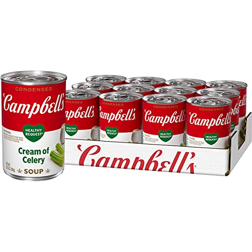 Campbell's Healthy Request Cream of Celery Soup - 10.5 oz Can (Pack of 12) | Low Sodium Condensed Soup for Cooking, Casseroles & Healthy Recipes | Perfect for Soups, Stews & Quick Meals