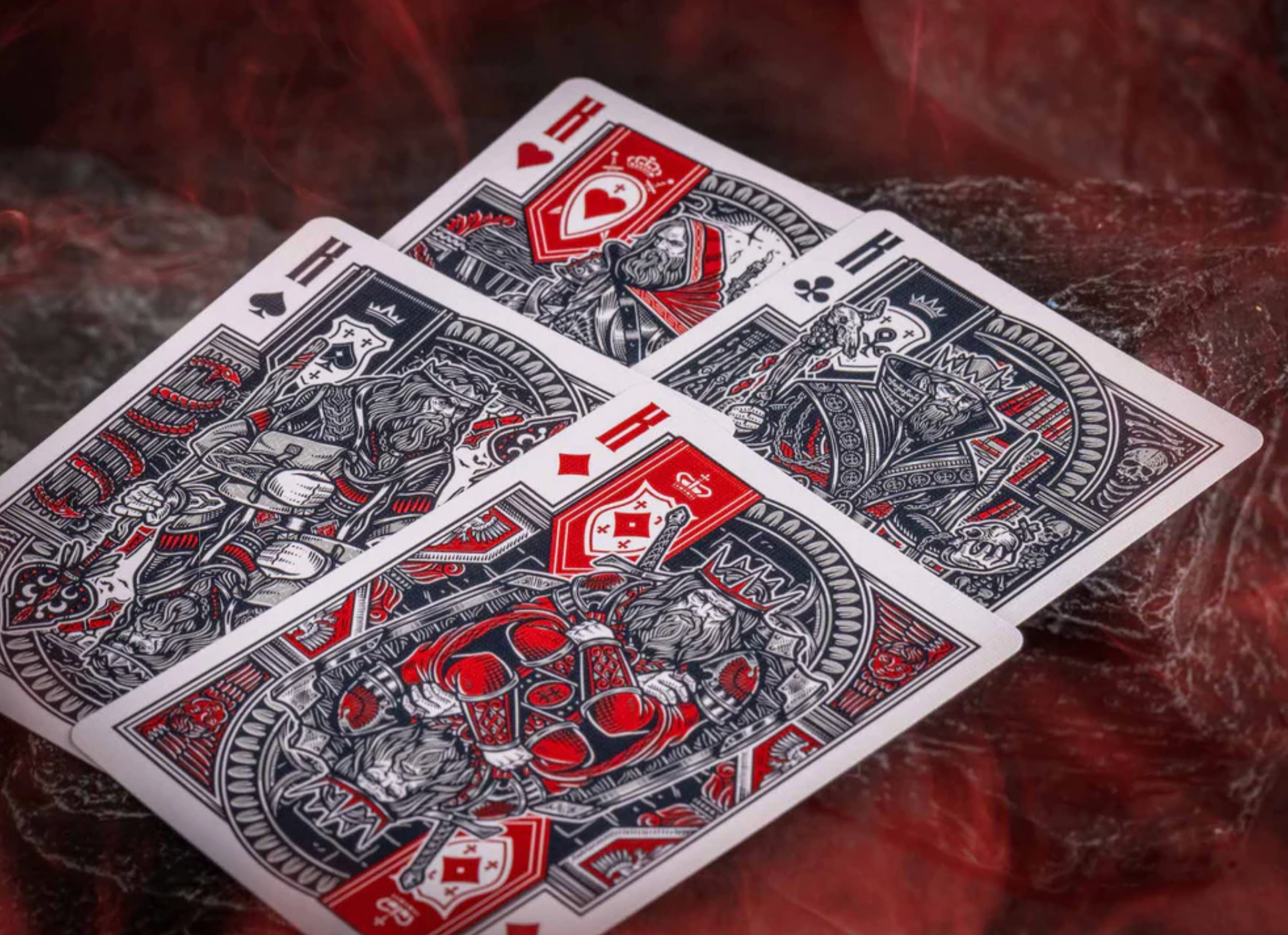 Demon V2 Vengeance Edition Premium Playing Cards - Professional Poker & Magic Trick Deck for Cardistry, Casino Games & Collectors