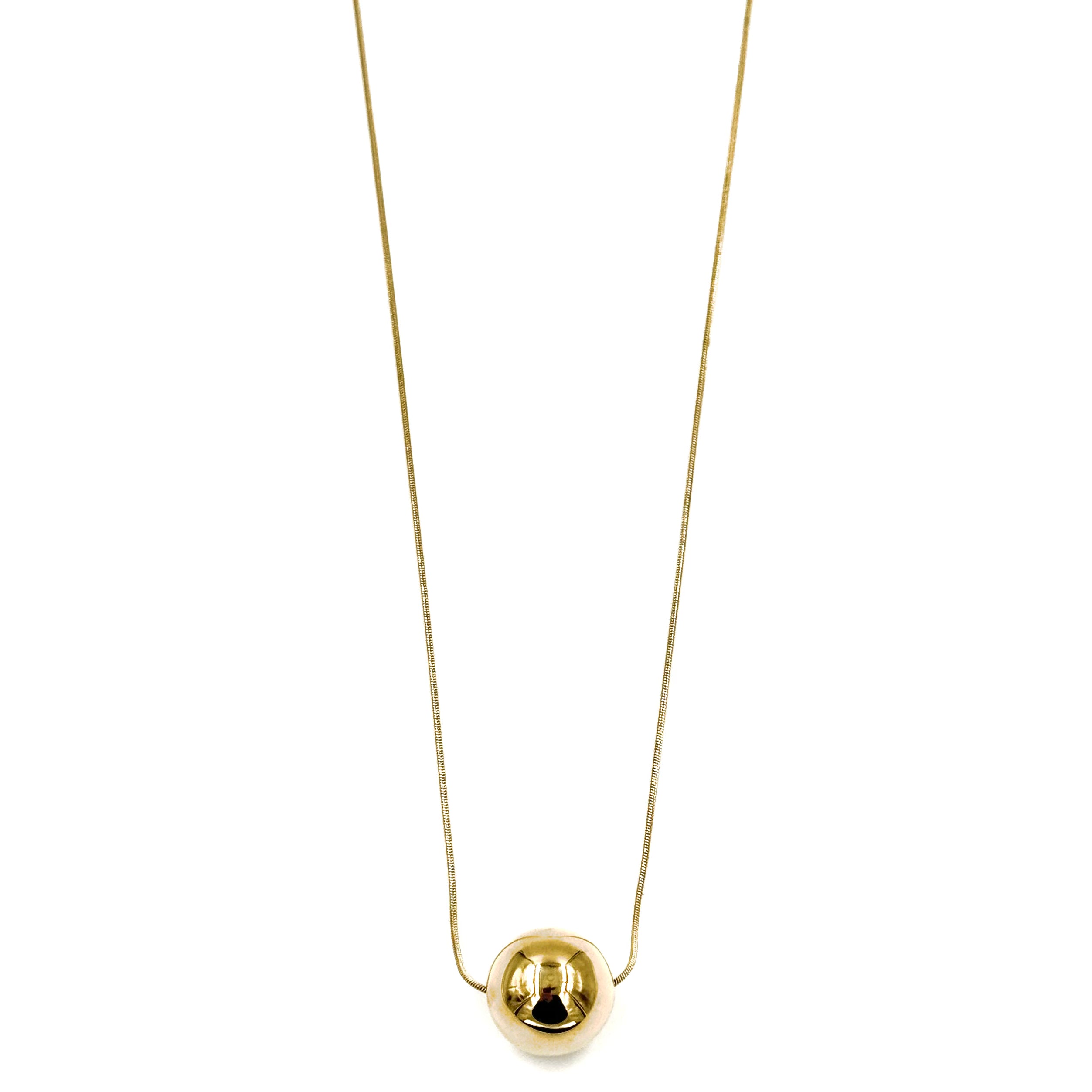 Ashley Gold Stainless Steel Gold Plated Chunky Ball Design Necklace for Women - Elegant & Durable Fashion Jewelry for Parties, Weddings & Everyday Wear
