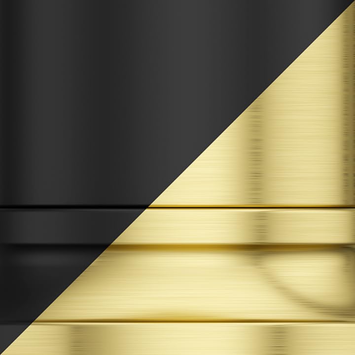 Matte Black and Brushed Gold