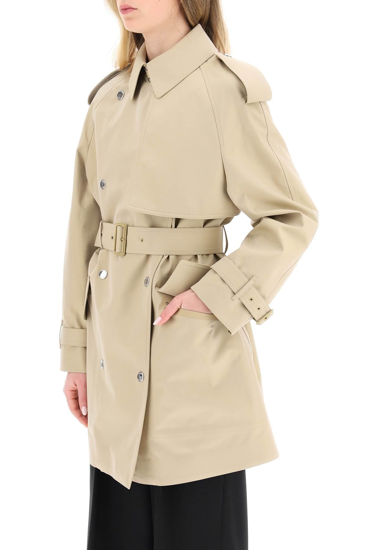 Burberry 'James' Gabardine Midi Trench Coat for Women - Classic Waterproof Raincoat with Belt, Perfect for Office, Travel & Fall Fashion