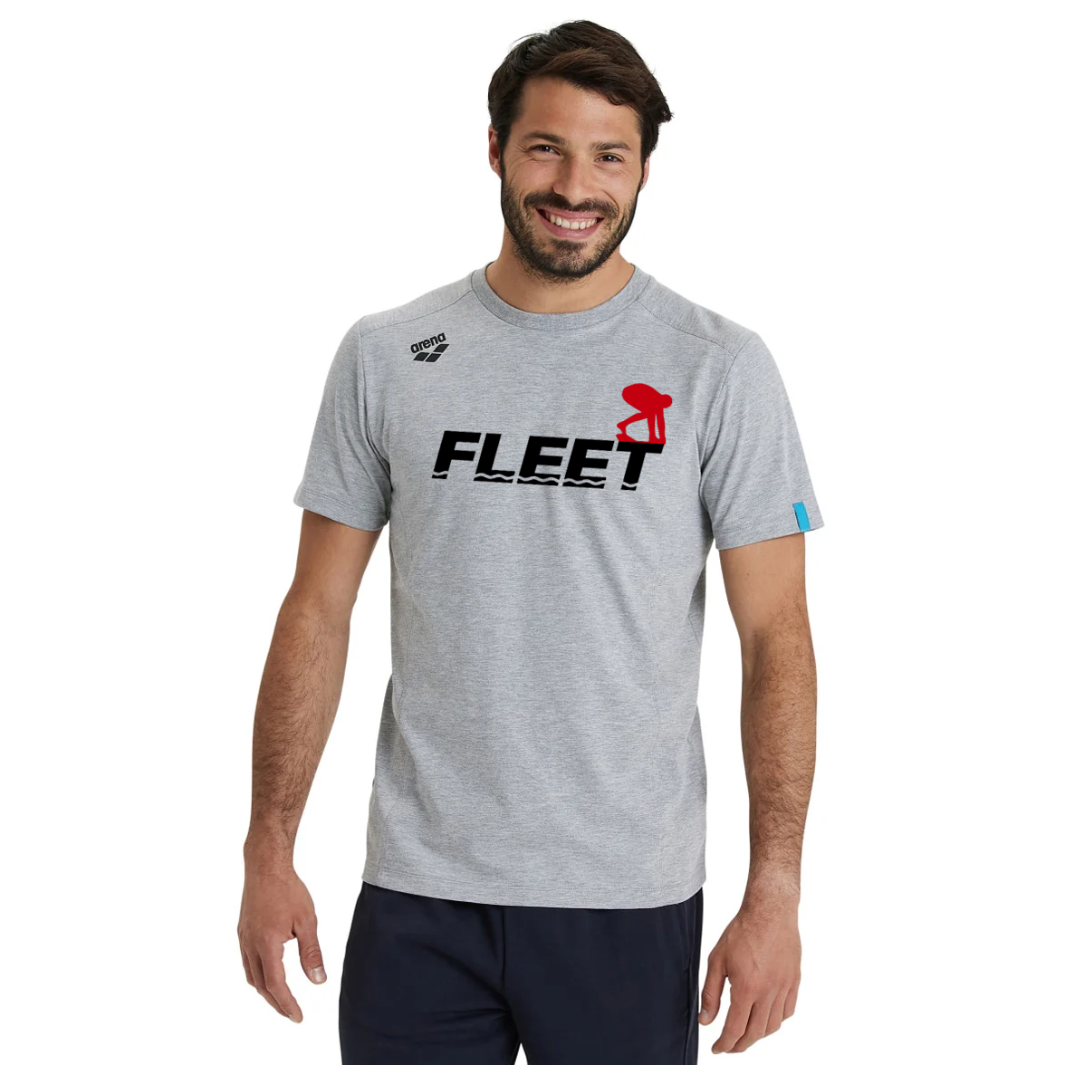 FLEET Arena Unisex Team Panel T-Shirt with Custom Logo - Comfortable Cotton Tee for Sports Teams, Events & Casual Wear