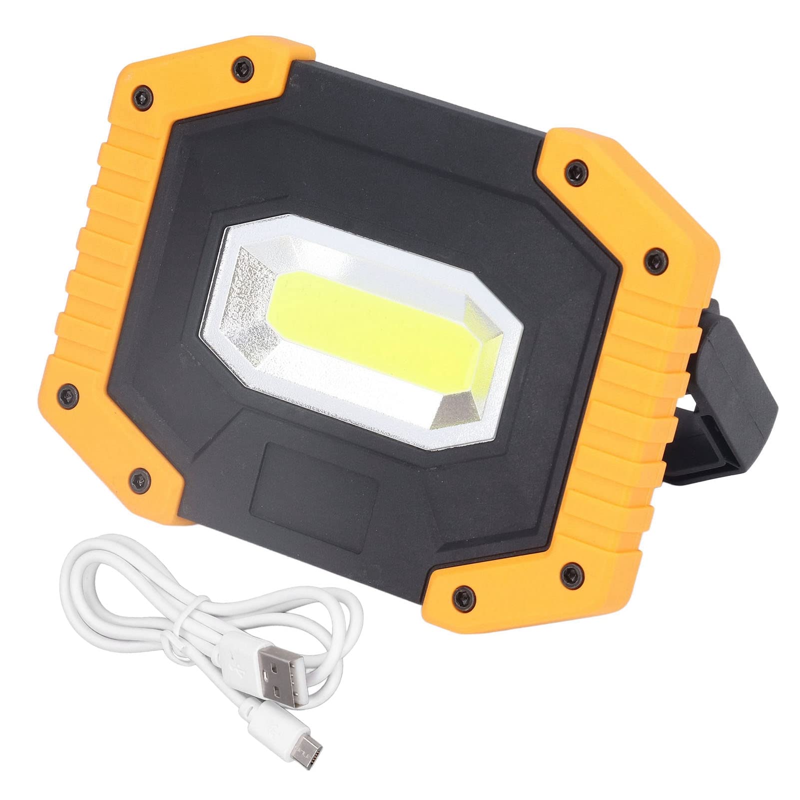 High Power COB LED Work Light - 180° Rotating Bracket, USB Rechargeable Portable Flood Light for Emergency, Camping, Car Repair & Outdoor Activities