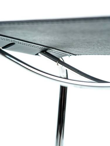 Mart Stam Cantilever Side Chair - Black Leather Upholstered Modernist Design for Living Room, Office & Dining Space