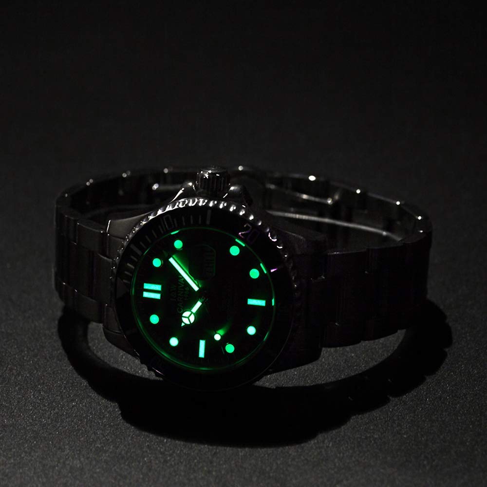 Waterproof Automatic Men's Watches with Luminous Hands - Self-Winding Mechanical Watch for Business, Casual & Outdoor Activities