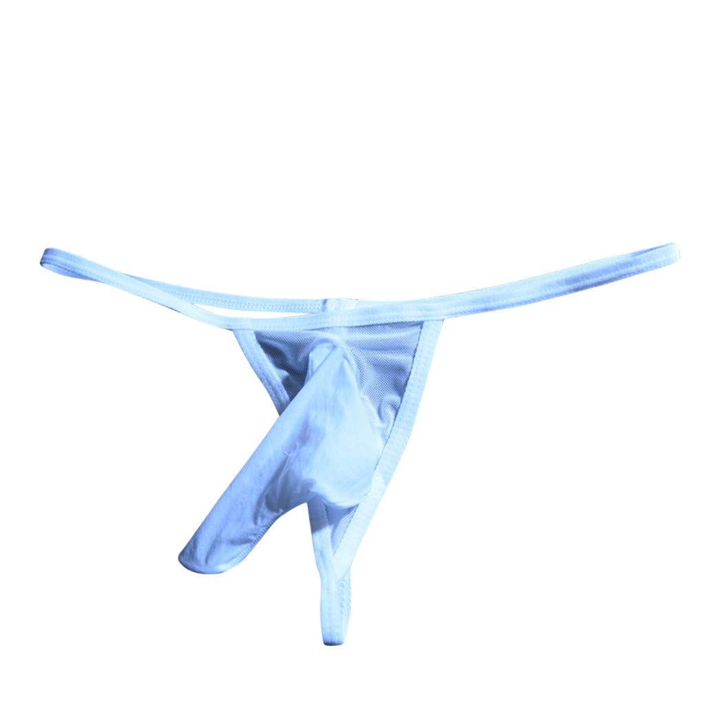 Sexy Men's Elephant Bulge Pouch Elastic T-Back Thong Underwear - Breathable Solid Color Jockstrap for Sensual Wear & Intimate Moments