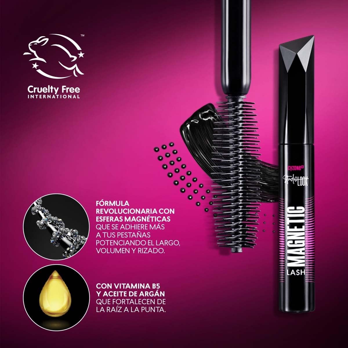 Cyzone Magnetic Lash Mascara - 8g Volumizing & Lengthening Waterproof Eyelash Enhancer for Natural or Glamorous Makeup Looks