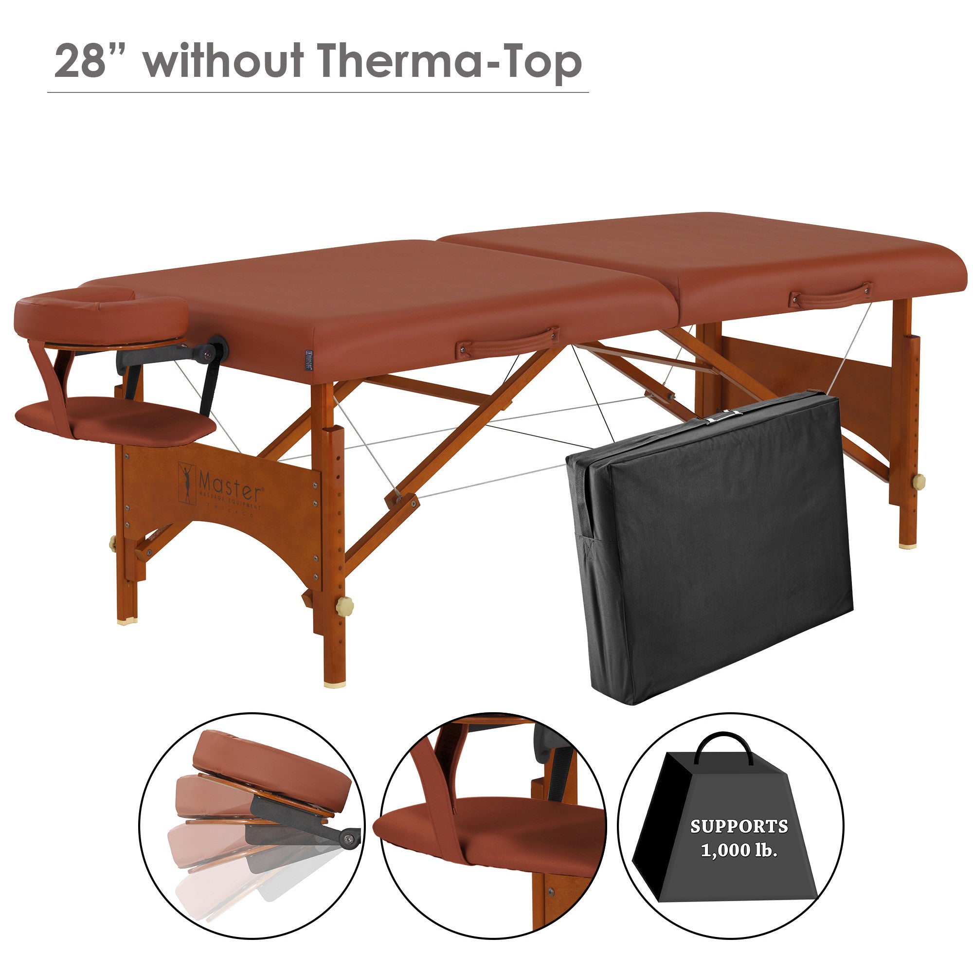 Premium Portable Massage Table with Adjustable Heating System - 28