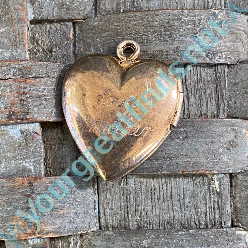 Vintage Gold Filled Sterling Silver Heart Locket Pendant Necklace - Perfect for Valentine's Day Gifts, Bridesmaid Jewelry & Romantic Keepsakes