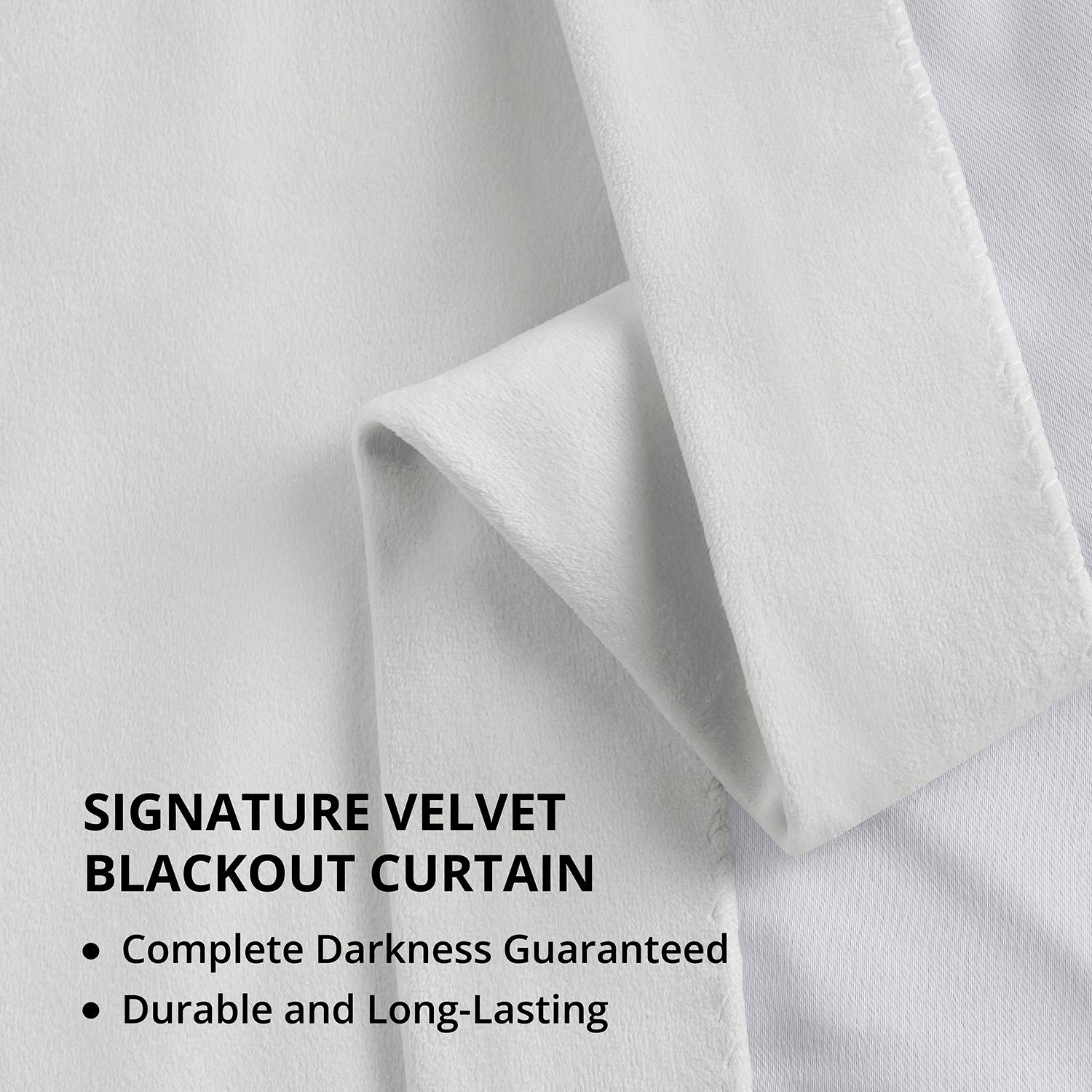 Premium White French Pleat Blackout Curtains - Thermal Insulated Velvet Drapes for Bedroom & Living Room - Noise Reducing & Light Blocking Window Treatments for Home Decor