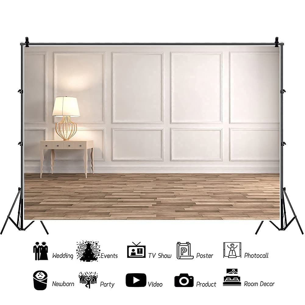 Laeacco 9x6ft Vinyl Photography Backdrop - Classic Living Room Interior Scene Background for Portraits, Baby & Family Photos | Durable Console Table Design for Professional Studio & Home Photography