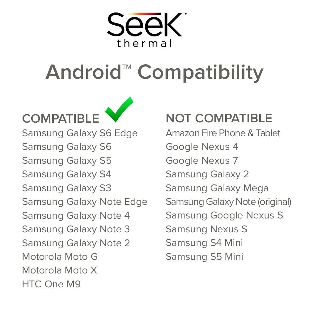 Seek Thermal Compact - Professional Thermal Imaging Camera for Android with MicroUSB, Black (UW-AAA) - Perfect for Home Inspection, Electrical Work & Outdoor Adventures