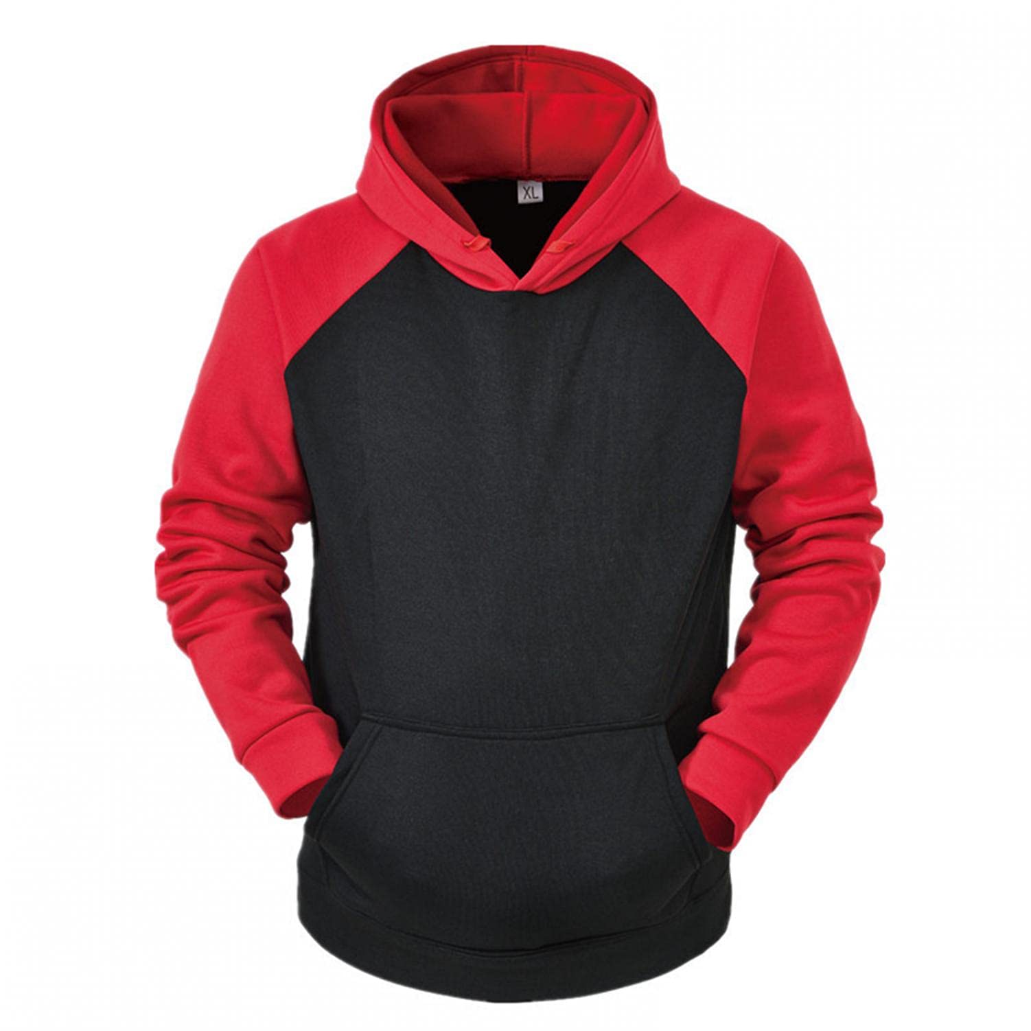 Men's Color Block Hooded Sweatshirt - Long Sleeve Pullover Hoodie with Drawstring for Athletic Wear, Casual Outfits & Gifts | Perfect for Gym, Running, Streetwear & Everyday Comfort