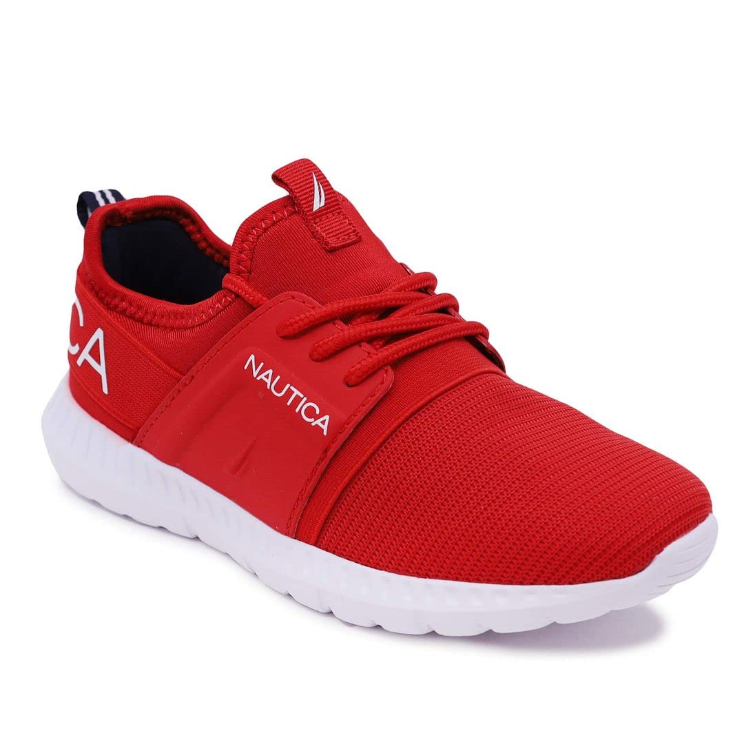 Nautica Kids Girls Metallic Fashion Sneakers - Lace-Up Athletic Running Shoes for Toddler, Little & Big Kids | Lightweight & Comfortable for School, Play & Everyday Wear