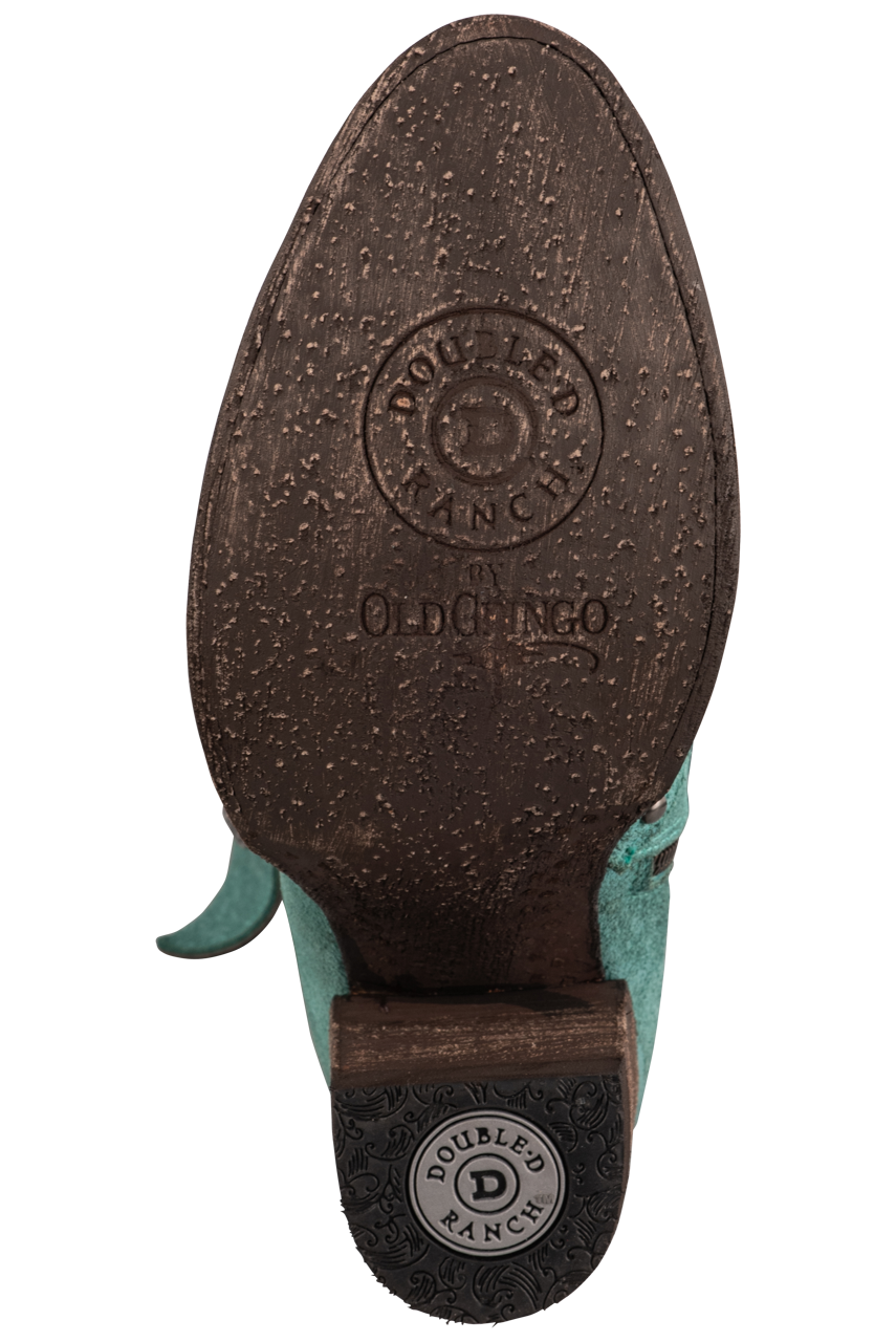 Double D Ranch by Old Gringo Women's Leather Segovia Boots - Turquoise Western Cowgirl Boots for Riding, Dancing & Country Fashion