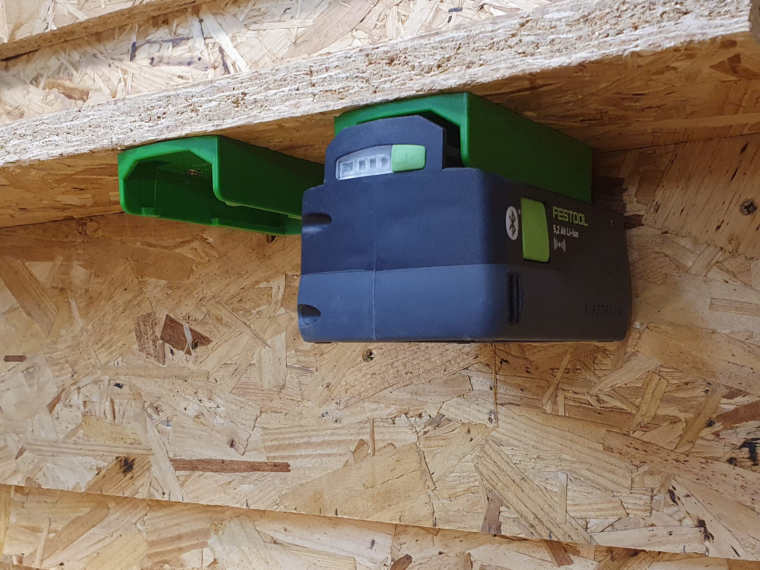 StealthMounts 6-Pack Power Tool Battery Holders - Secure Cordless Battery Mounts & Organizers for Festool, DeWalt, Milwaukee Tools | Workshop & Garage Storage Solution
