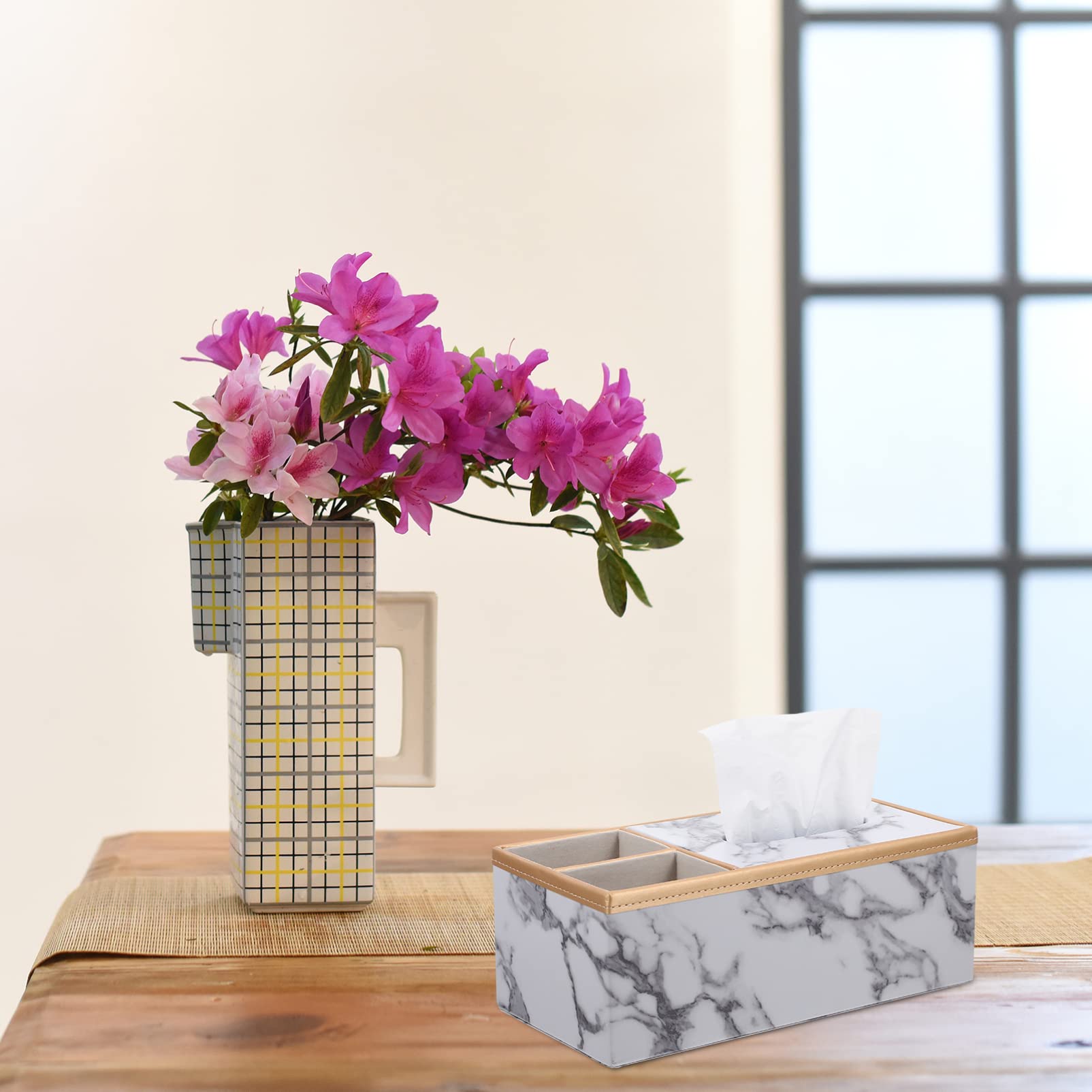 Decorative Tissue Box Holder for Living Room - Creative Napkin Storage Organizer with Lid | Home Decor Accessory for Sofa, Coffee Table & Bathroom