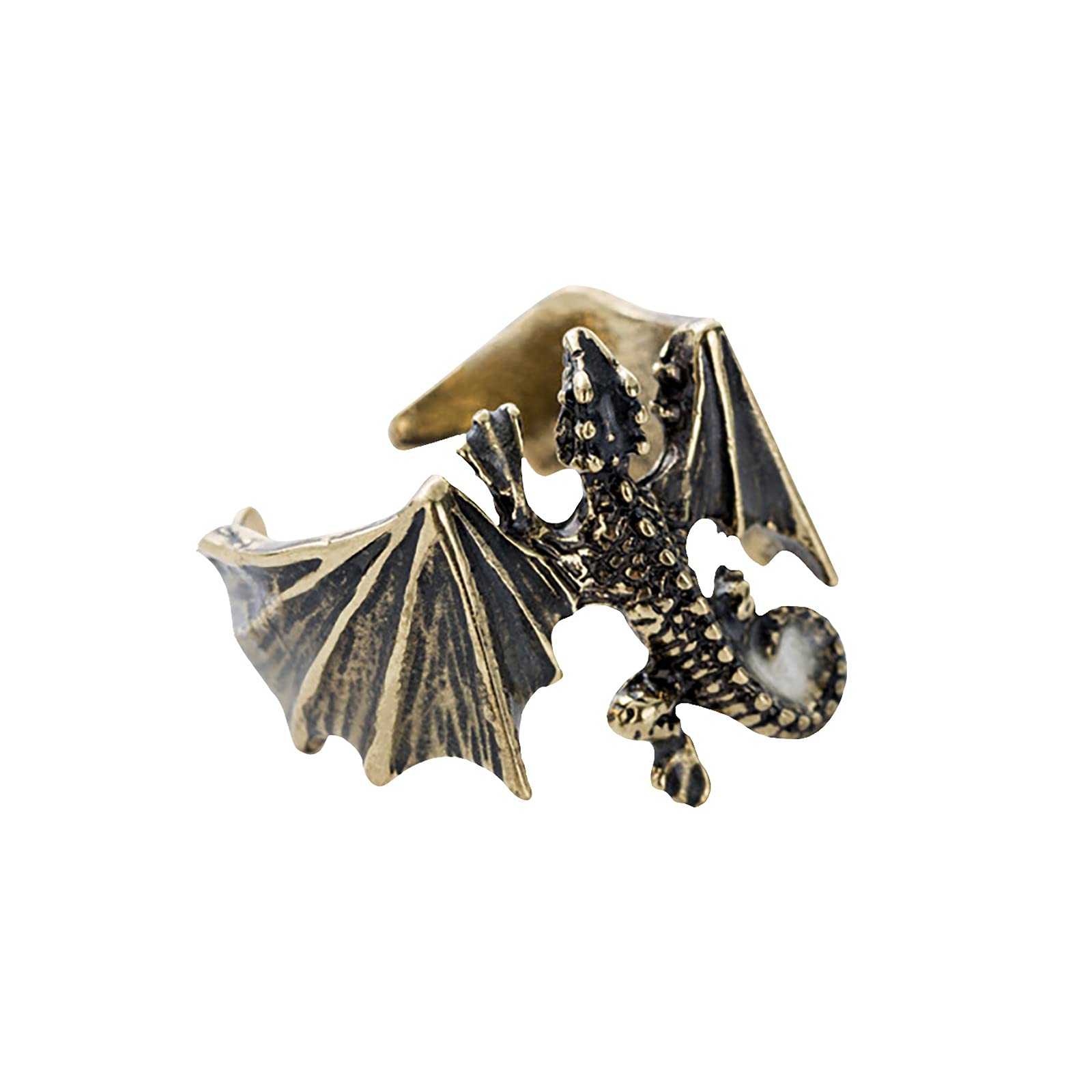 Glow-in-the-Dark Dinosaur Ring Set - Adjustable Pterodactyl Jewelry for Costume Parties & Gifts