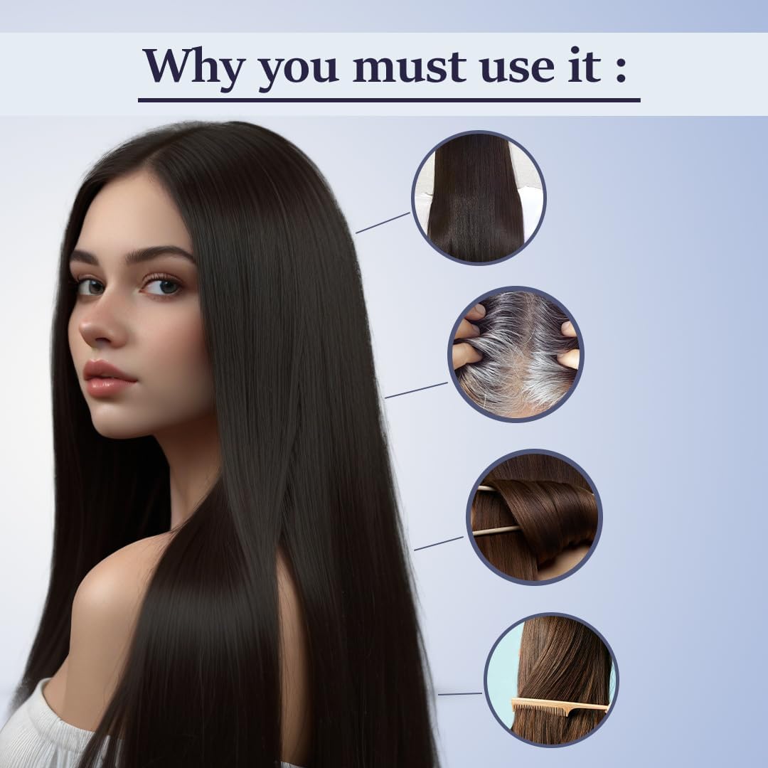 100% Pure Natural Organic Indigo Powder for Hair - 8 oz (227g) | Chemical-Free, Vegan & Cruelty-Free | DIY Hair Dye, Natural Gray Coverage & Conditioning Treatment