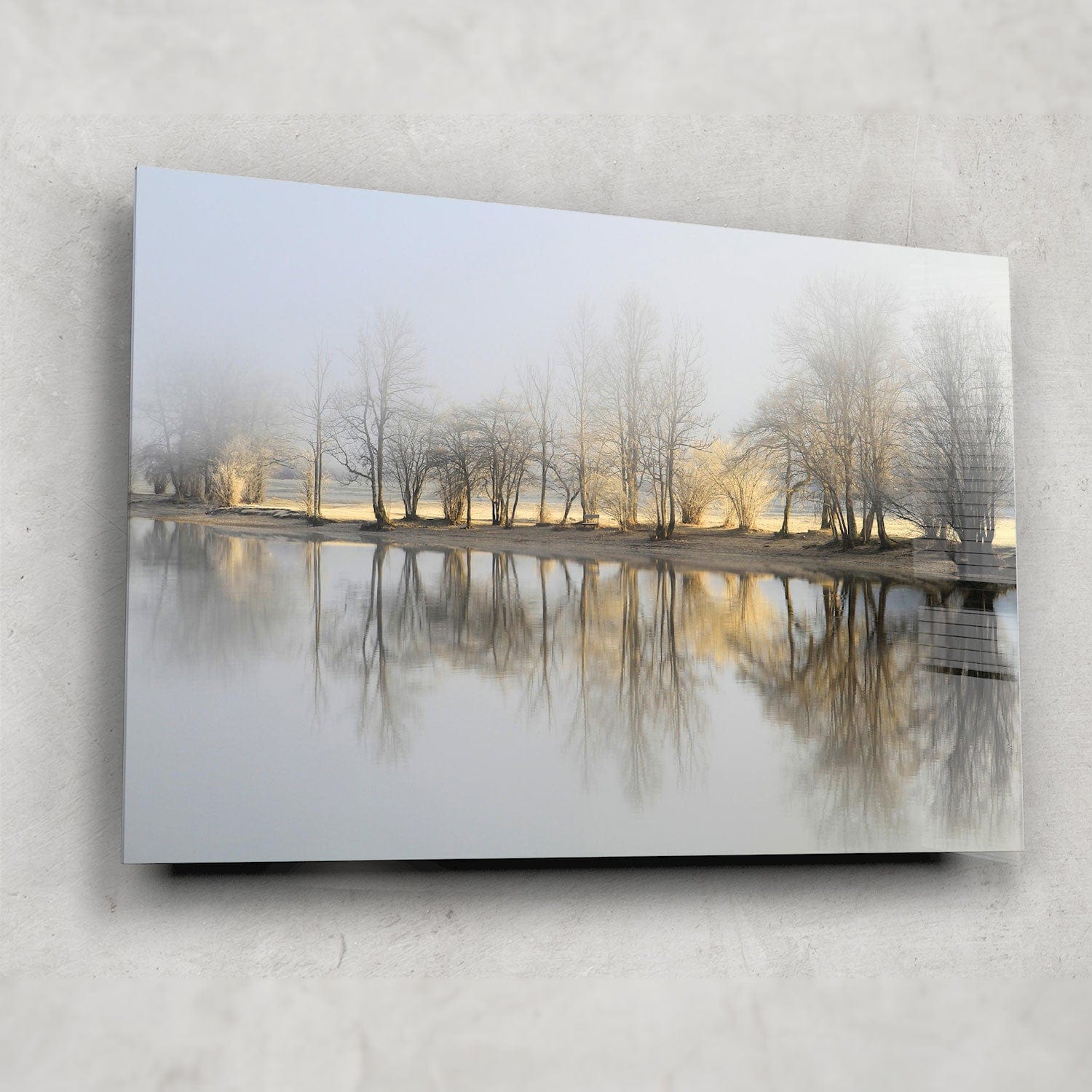 The Reflection - Premium Tempered Glass Wall Art Decor for Living Room, Bedroom & Office - Shatterproof Modern Mirror Art for Home & Office Decor