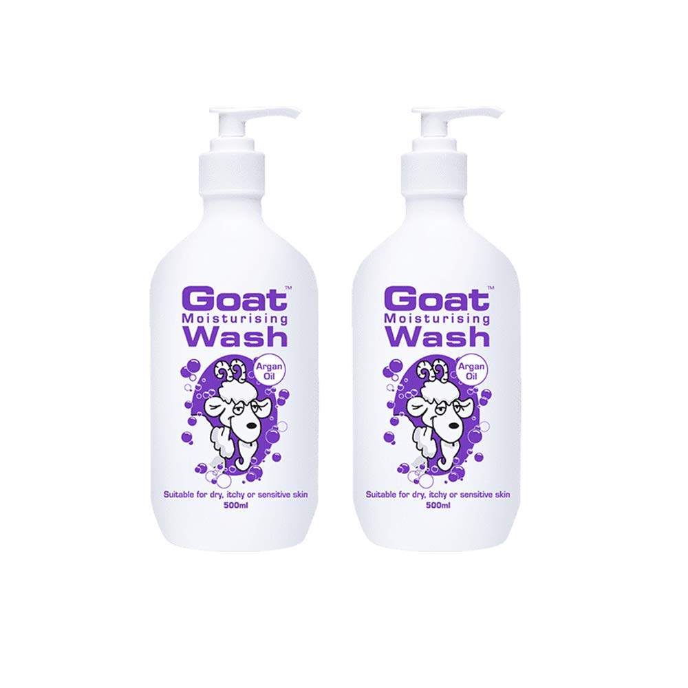 Goat Milk Moisturizing Body Wash with Argan Oil for Dry Skin - 16.9 oz (Pack of 2) - Hydrating & Nourishing Shower Gel for Sensitive Skin, Perfect for Daily Use & Gift Sets
