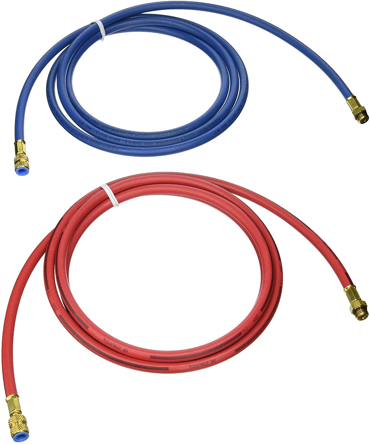 Robinair 34722 Replacement 9-Foot R-134a Enviro-Guard Hose Set - Red & Blue - Compatible with 34788, 34288, 34134Z RRR Machines - Perfect for AC Repair & Automotive Refrigerant Recharging