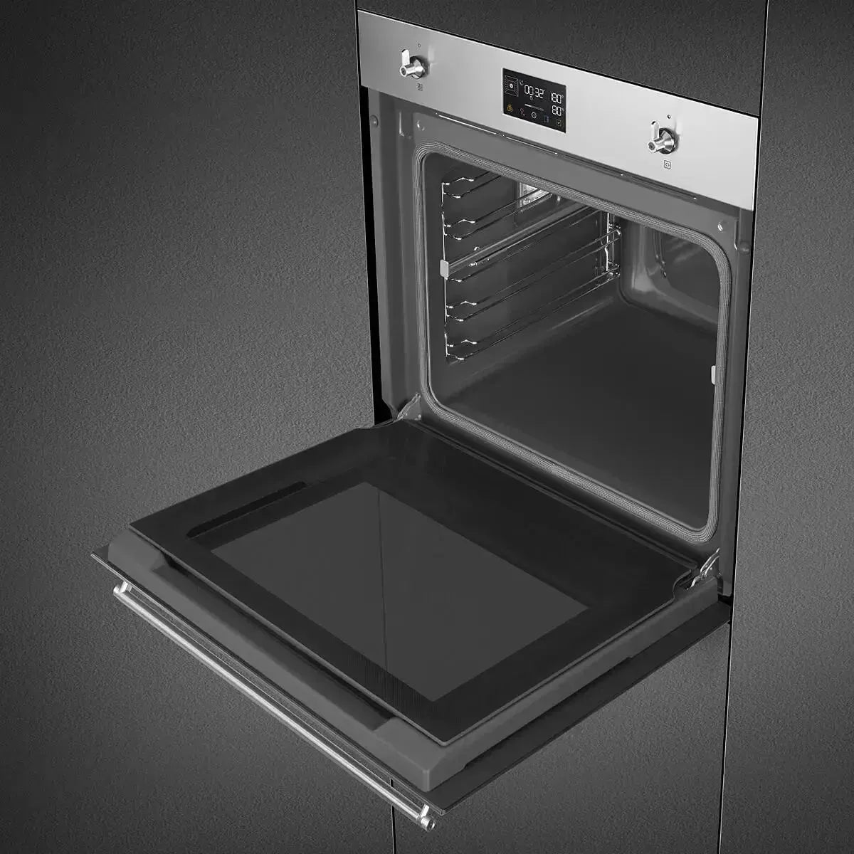 Smeg 60cm Classic Pyrolytic Steam Oven with Probe - Stainless Steel Built-in Oven for Professional Baking & Healthy Cooking | Perfect for Home Chefs & Modern Kitchens