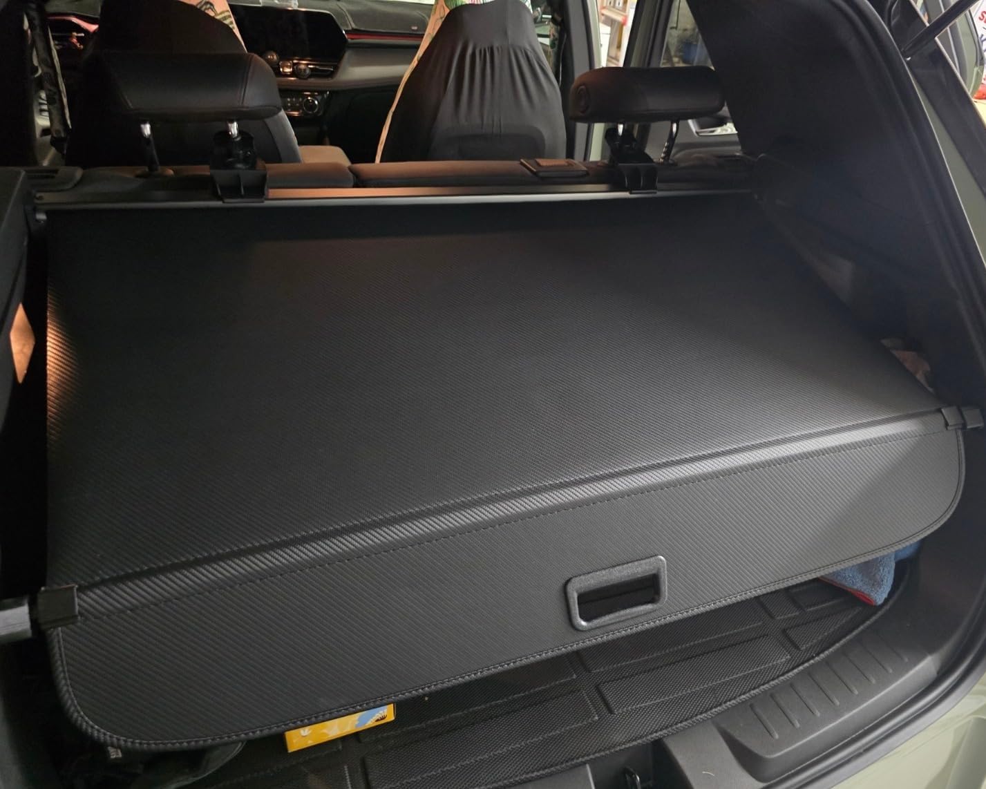Retractable Cargo Cover for 2021-2025 Chevy Trailblazer | Universal Fit No-Drill Truck Bed Tonneau Cover | Carbon Fiber Texture Privacy Shield & Security Shade | Perfect for Road Trips, Camping & Outdoor Adventures