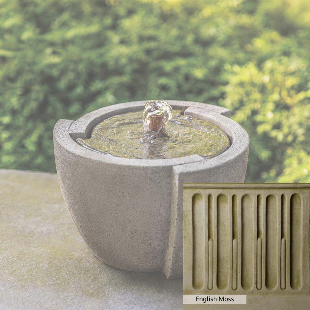 Campania International M Series Modern Outdoor Water Fountain - Elegant Garden Decor for Patio, Yard, and Landscape Design