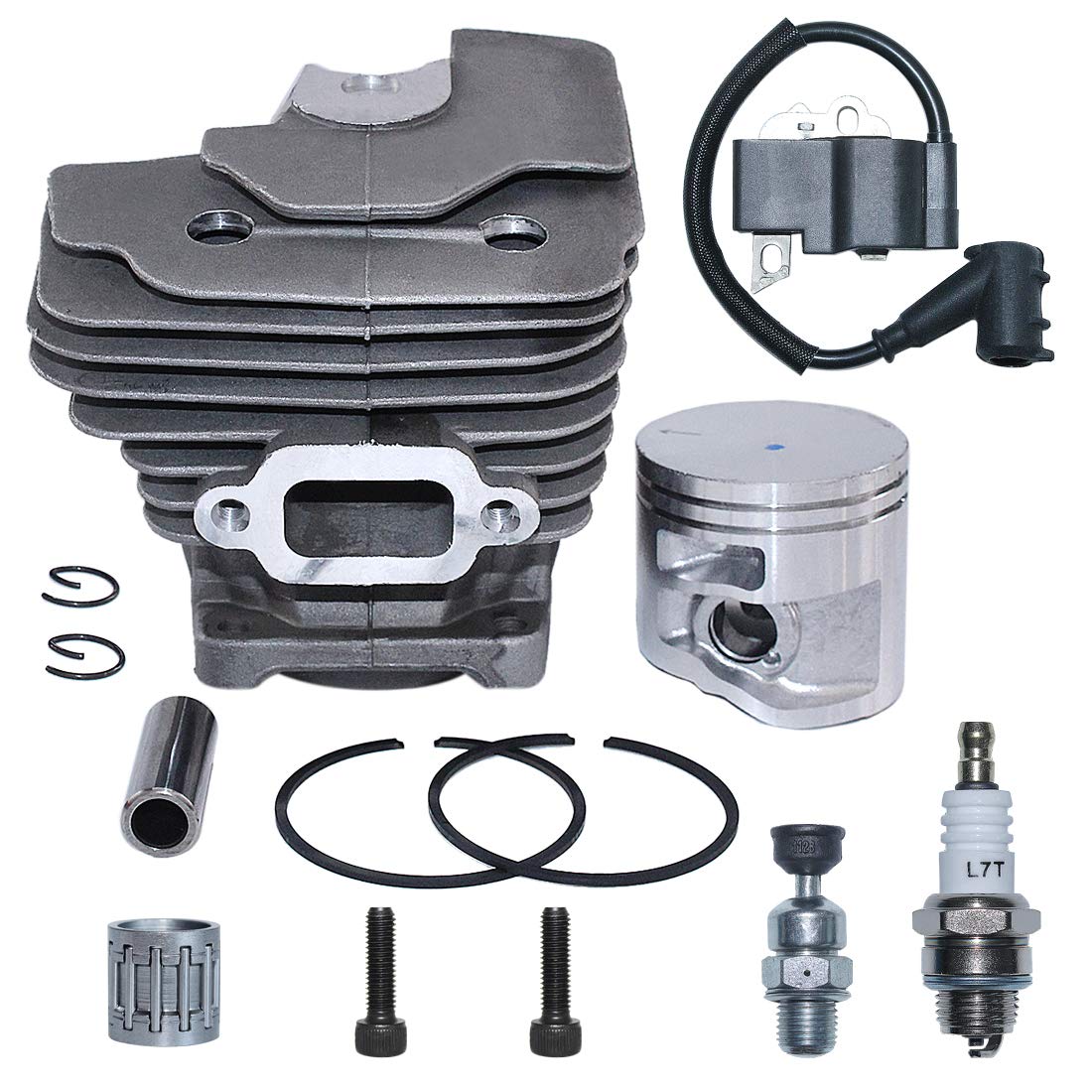 AUMEL 47mm Cylinder Piston Ignition Coil Kit Compatible with Stihl MS362 MS362C Chainsaw 1140 020 1200 - Replacement Part for Chainsaw Repair & Maintenance