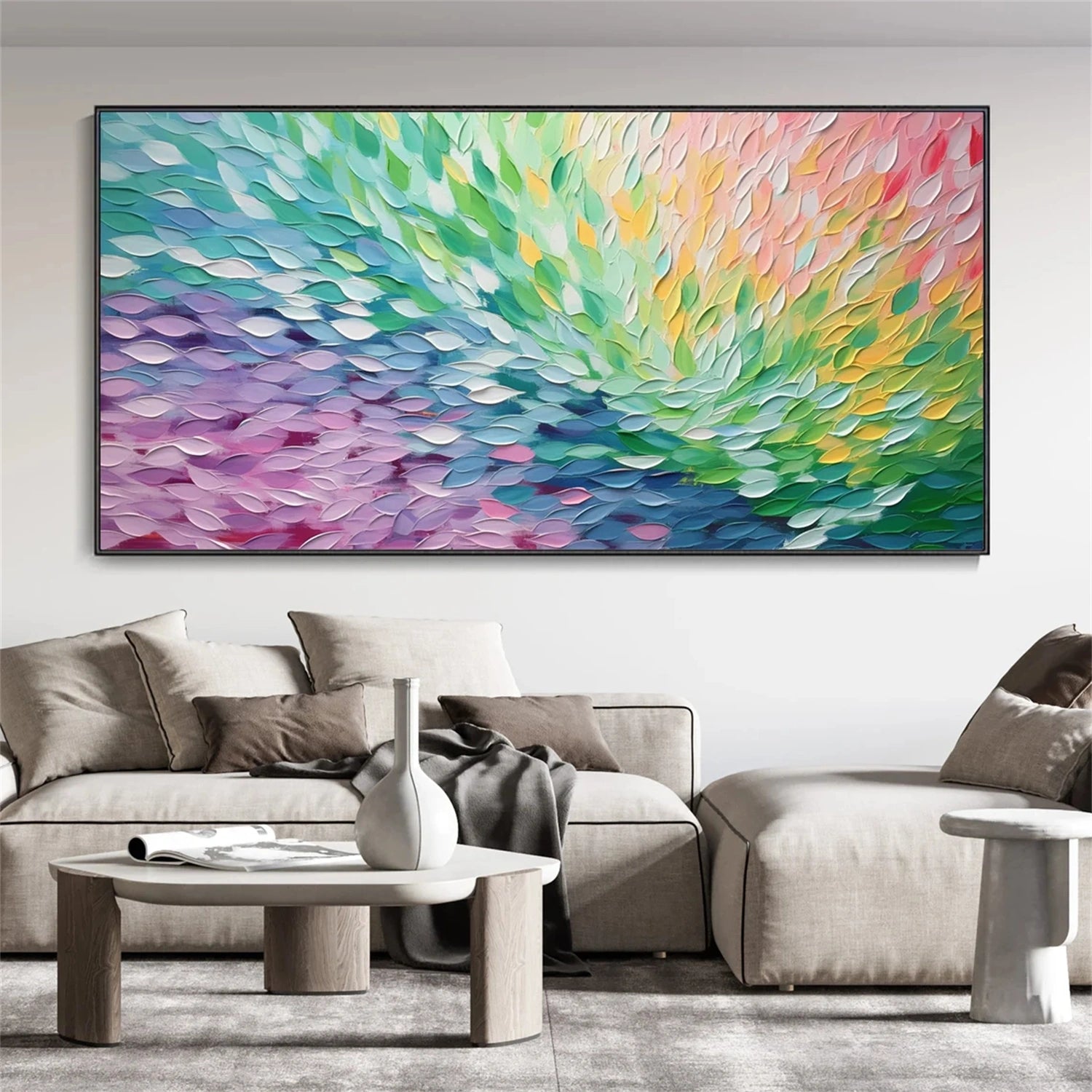 Flower and Tree Painting #FT167 - Handmade Canvas Art for Home Decor, Office & Living Room Wall