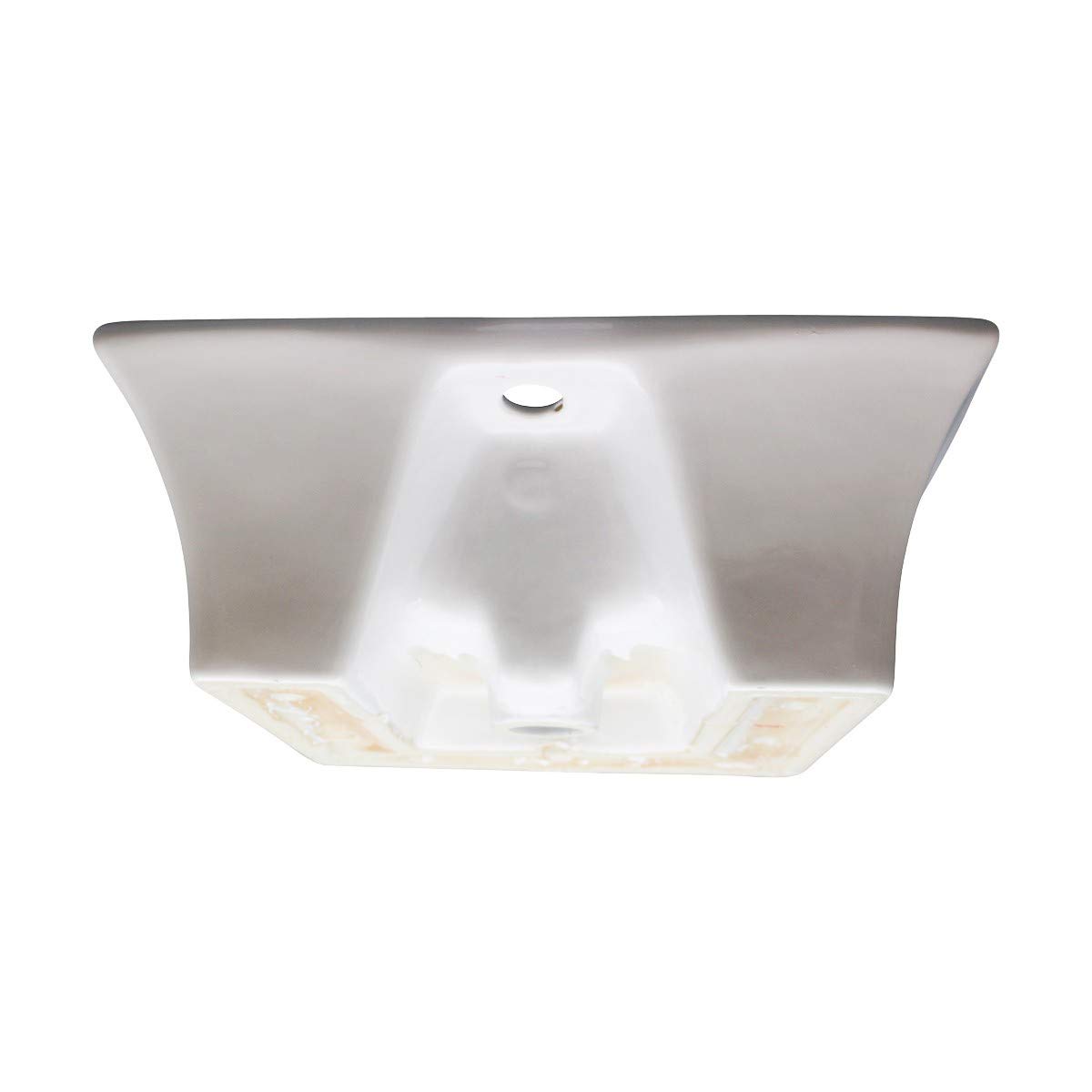 Newcastle 19-3/4 Inch White Ceramic Countertop Vessel Sink for Bathroom - Single Faucet Hole with Overflow - Perfect for Small Bathrooms, Powder Rooms & Vanity Makeovers