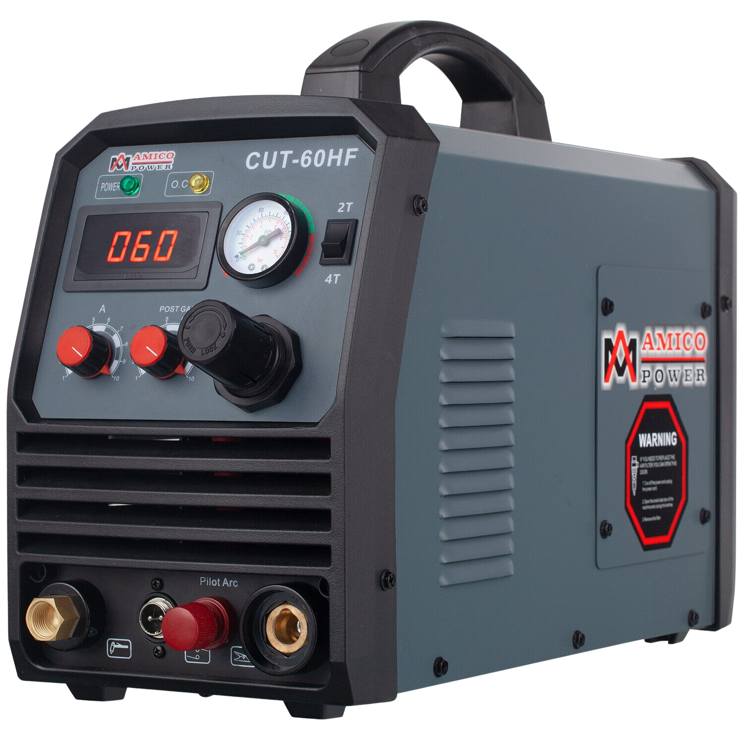 Amico Electric CUT 60HF 100V/250V Wide Voltage 4/5 inch Clean Cut 60 Amp Non-Touch Pilot Arc Plasma Cutter - Professional Metal Cutting Tool for DIY, Automotive Repair & Industrial Fabrication