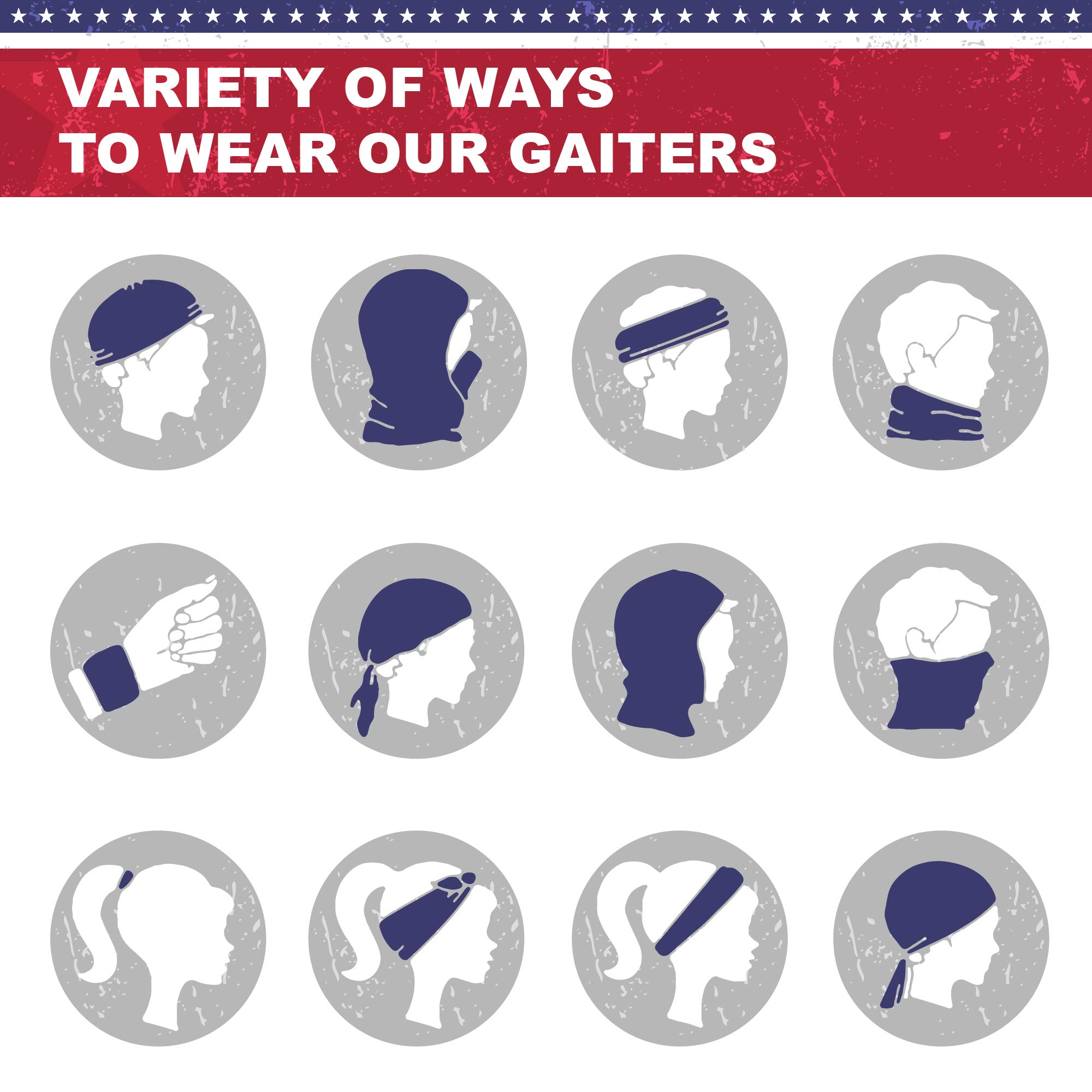 Donald Trump Neck Gaiter - Patriotic Ski Mask & Face Cover for Outdoor Activities - UV Protection Face Mask for Hiking, Cycling & Political Events