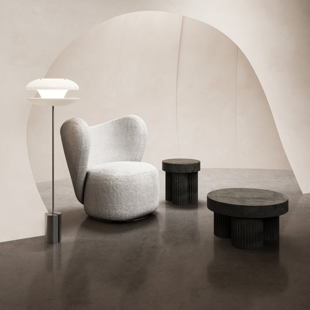 Hansen Hyldahl Gear Side Table by Norr11 - Modern Scandinavian End Table for Living Room, Bedroom & Office