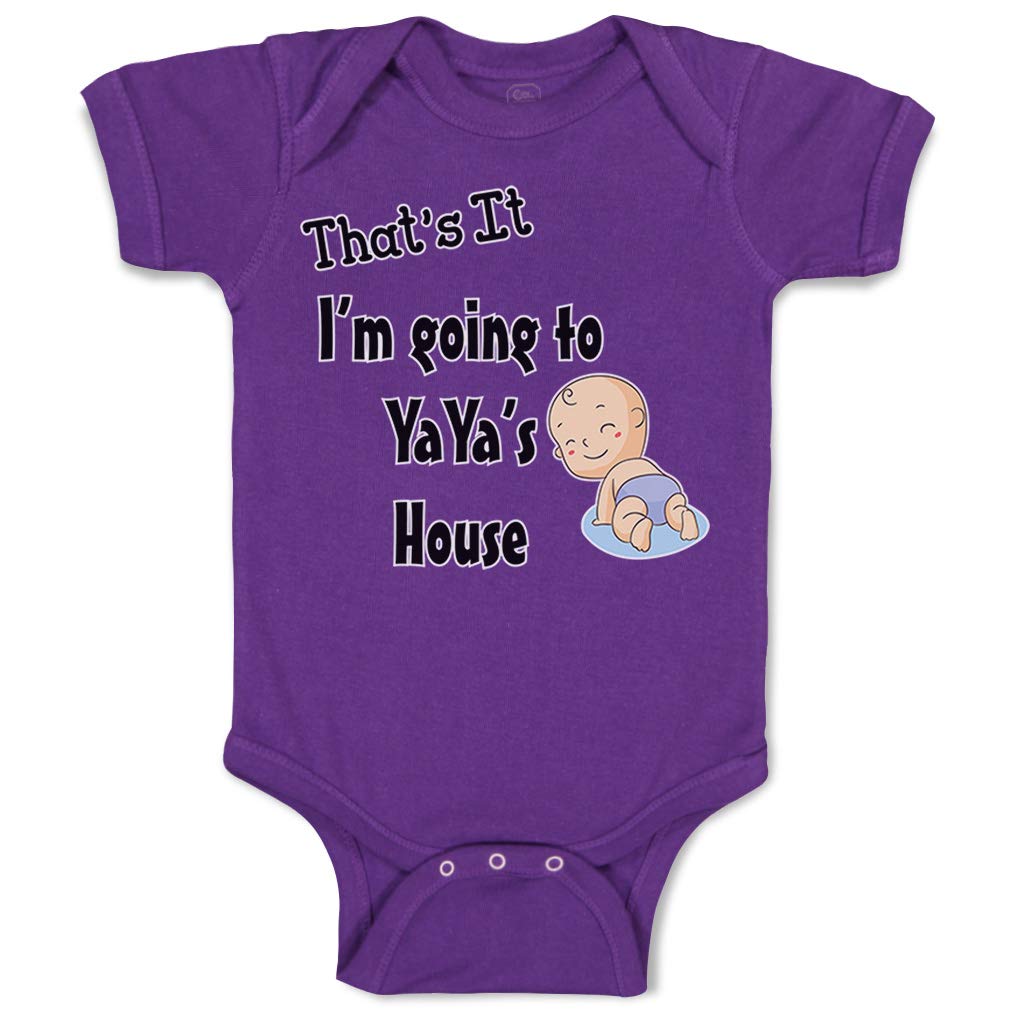Funny Custom Baby Bodysuit - 'That's It I'm Going to Yaya's House' Grandmother Design | 100% Cotton Newborn Clothes for Boys & Girls | Perfect for Family Visits & Photo Shoots