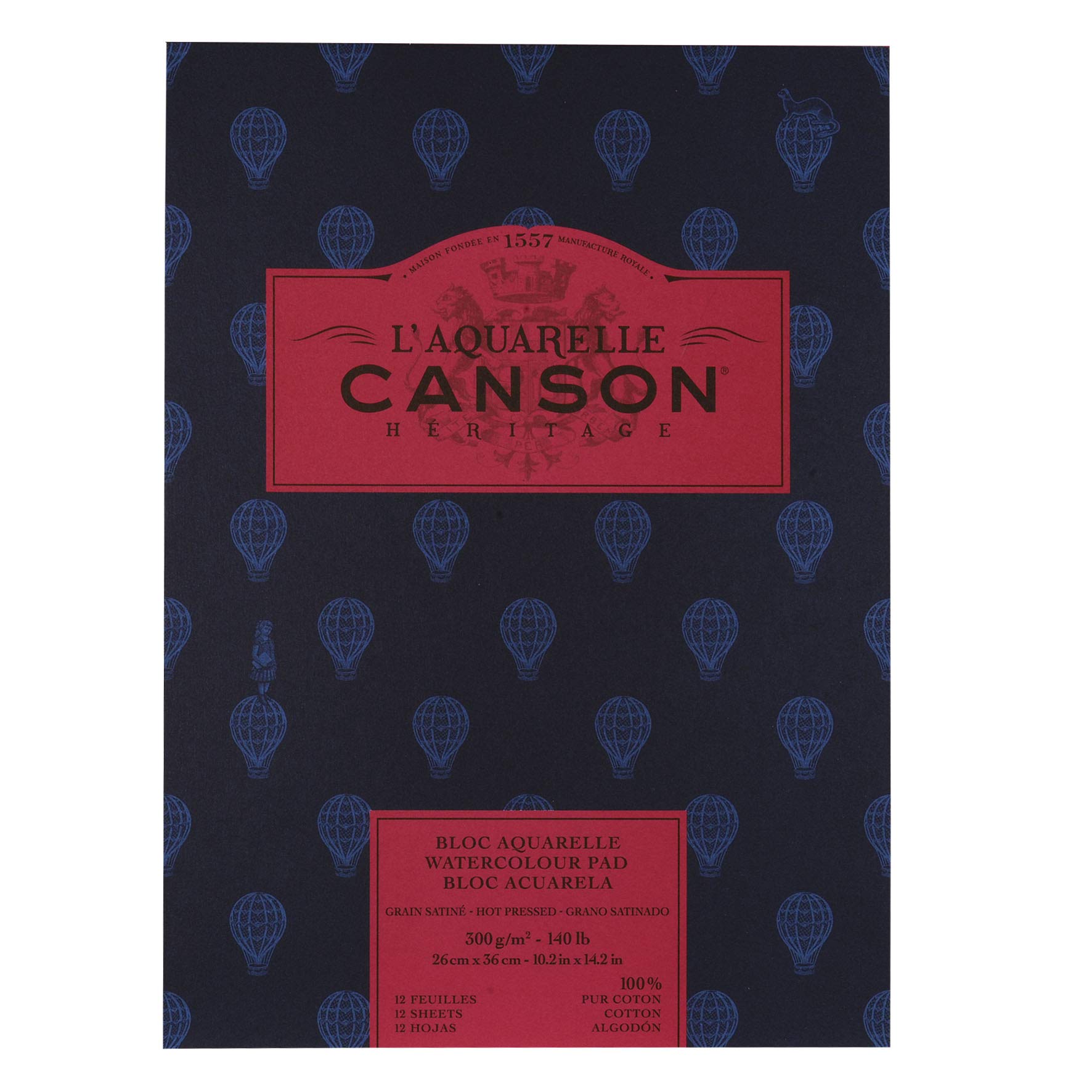 Canson Hot Press Heritage Watercolor Paper - 140lb/300gsm, Acid-Free, White - Perfect for Watercolor Painting, Mixed Media & Fine Art Projects